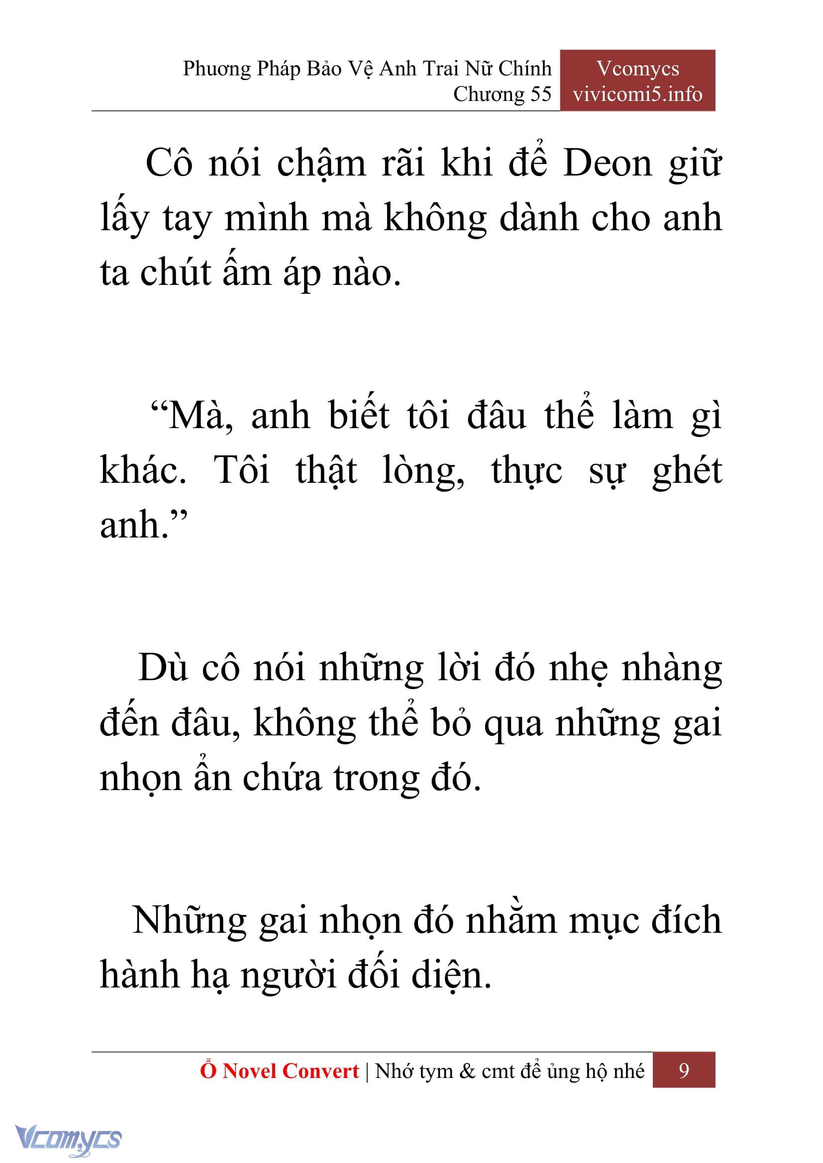 [Novel] Phương Pháp Bảo Vệ Anh Trai Nữ Chính Chap 55 - Trang 2