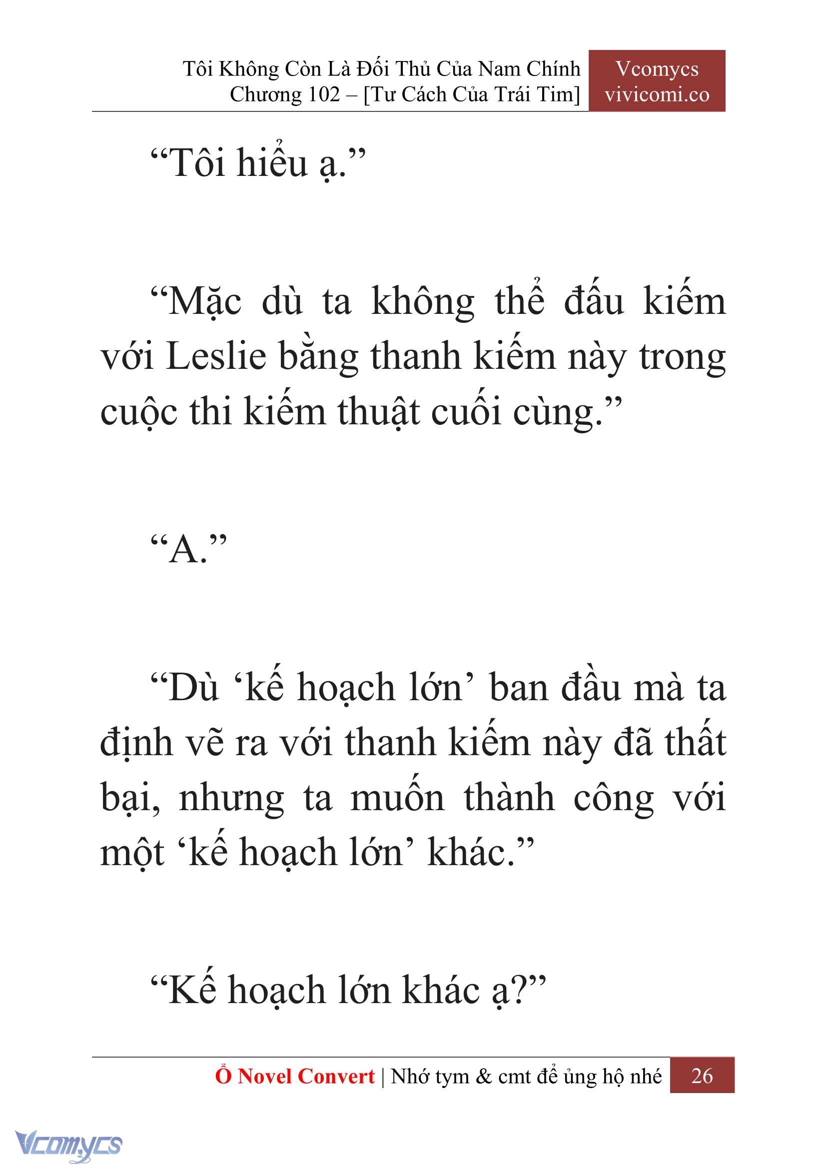 [Novel] Tôi Không Còn Là Đối Thủ Của Nam Chính Chap 102 - Trang 2