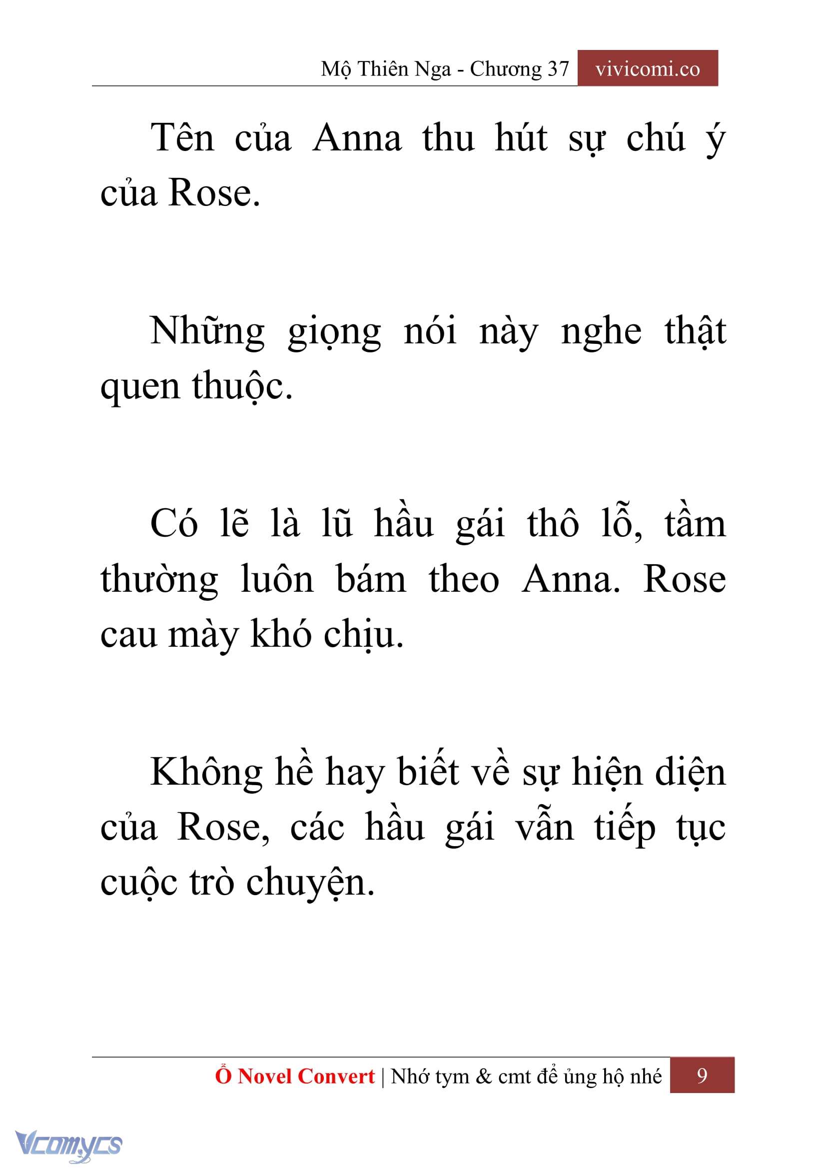 [Novel] Mộ Thiên Nga Chap 37 - Trang 2