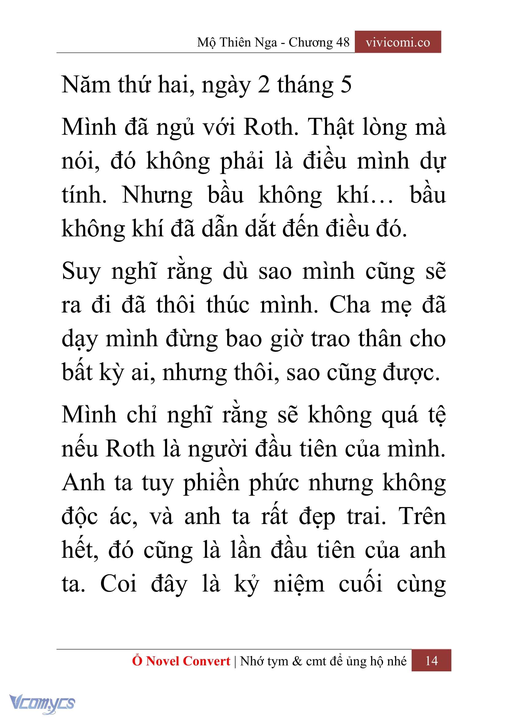 [Novel] Mộ Thiên Nga Chap 48 - Trang 2