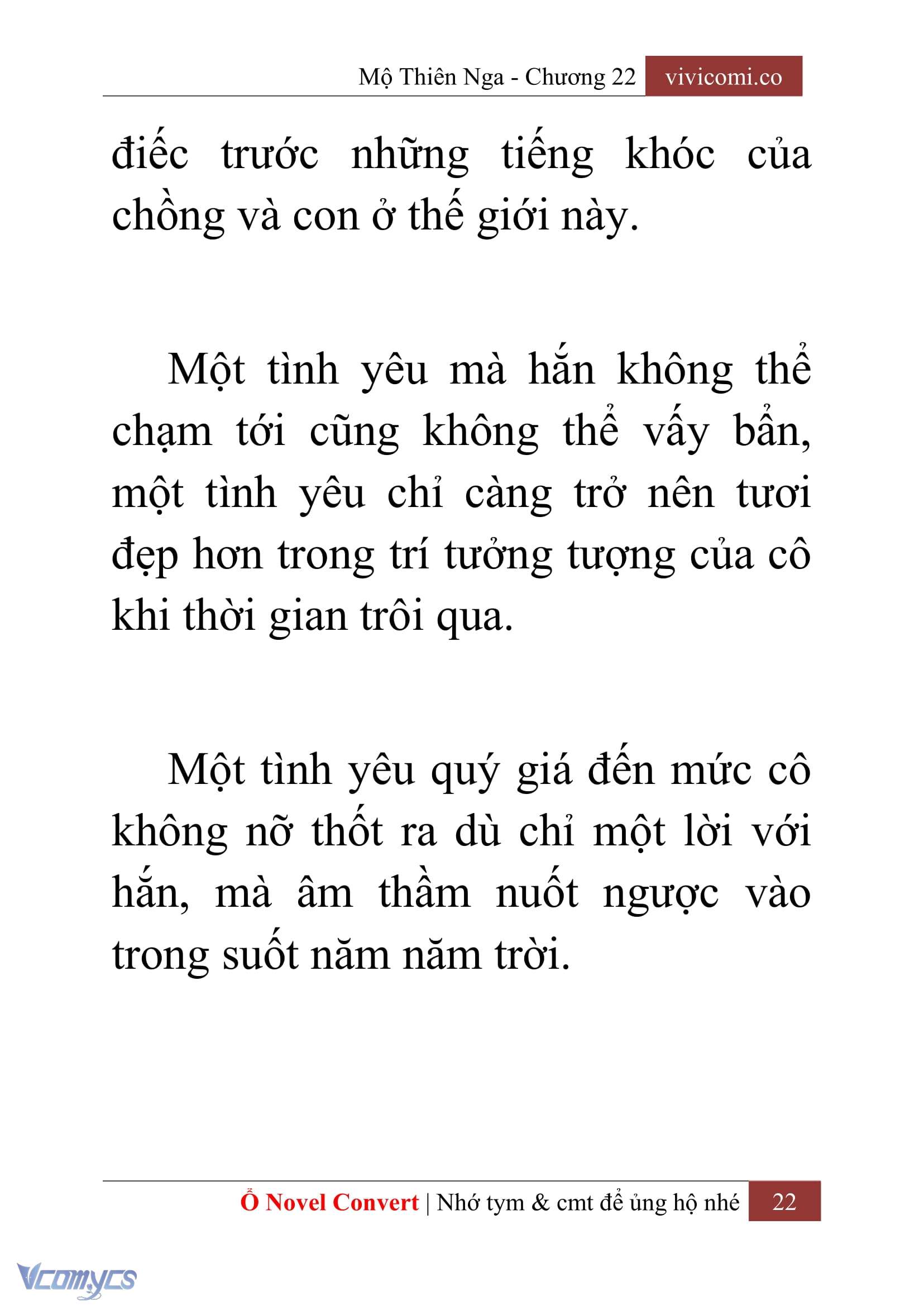 [Novel] Mộ Thiên Nga Chap 22 - Trang 2