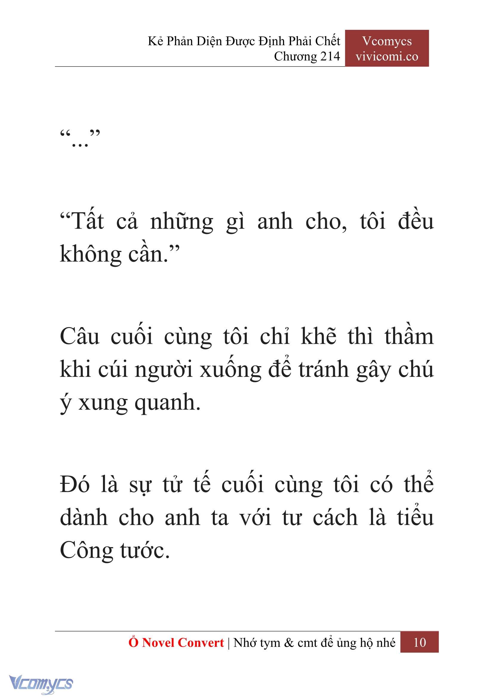 [Novel] Kẻ Phản Diện Được Định Phải Chết Chap 214 - Trang 2