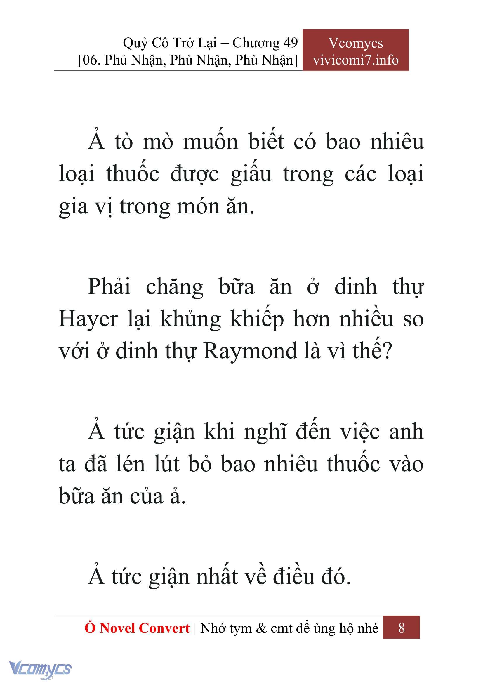 [Novel] Quý Cô Trở Lại Chap 49 - Next Chap 50