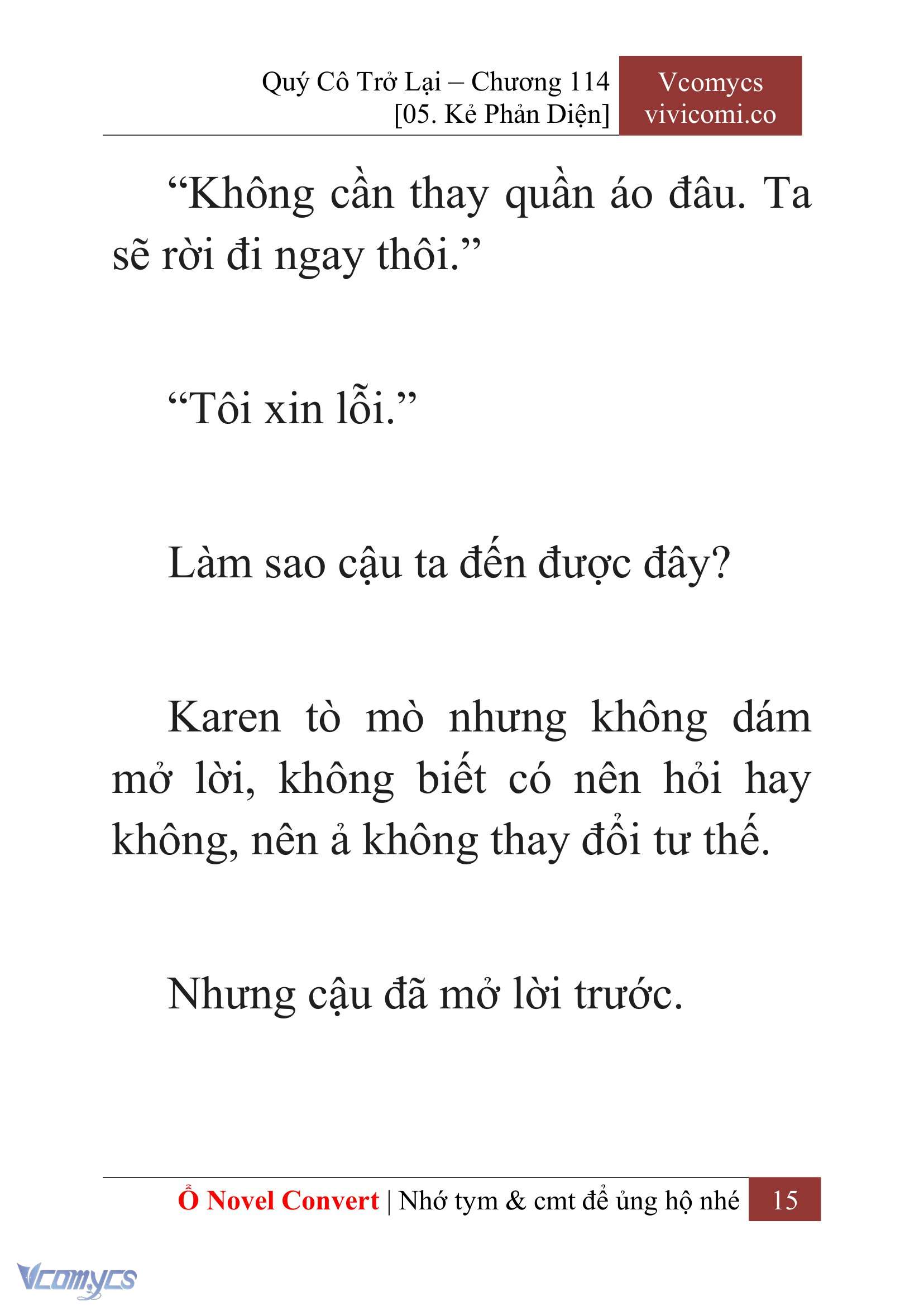 [Novel] Quý Cô Trở Lại Chap 114 - Trang 2