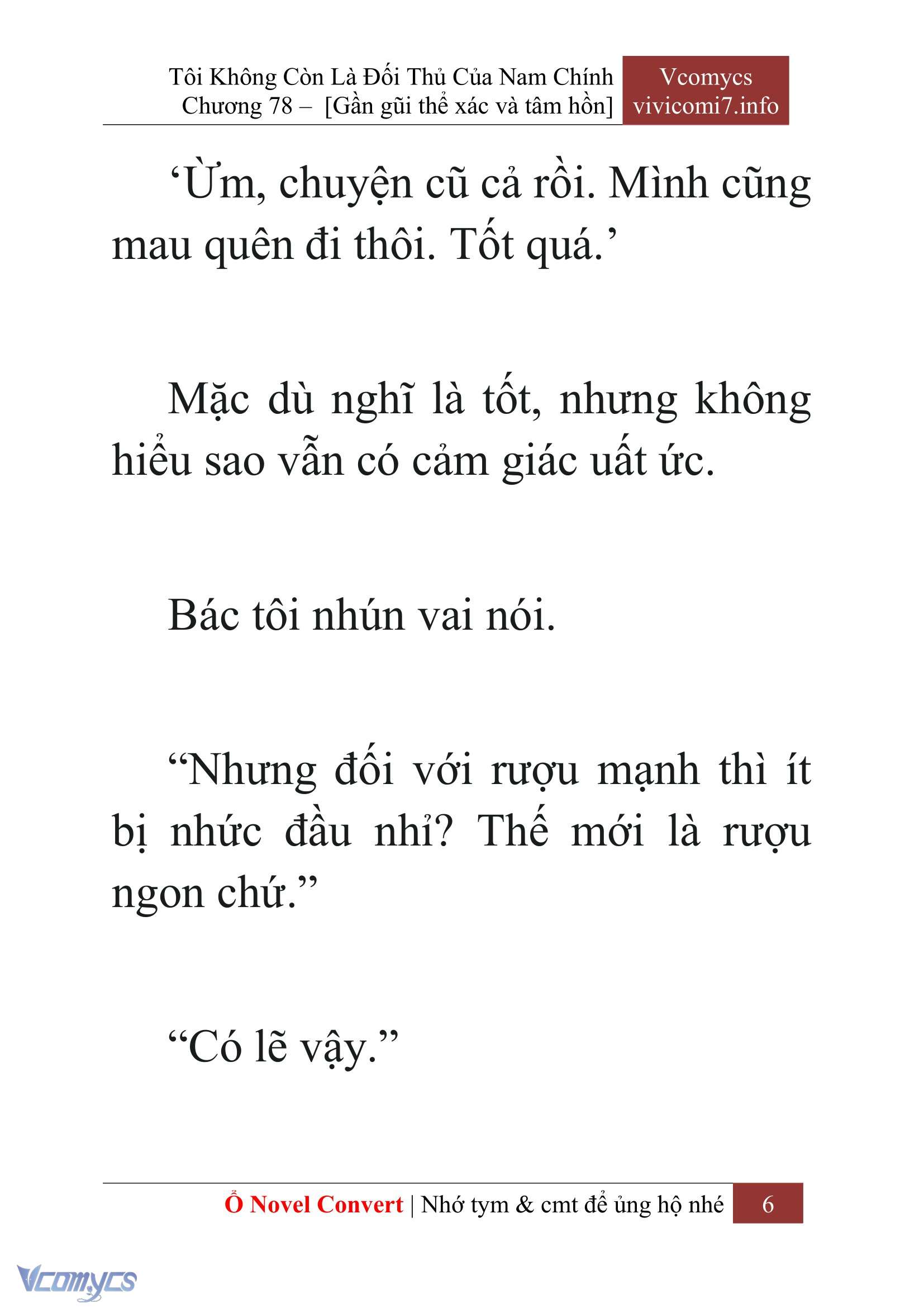 [Novel] Tôi Không Còn Là Đối Thủ Của Nam Chính Chap 78 - Trang 2