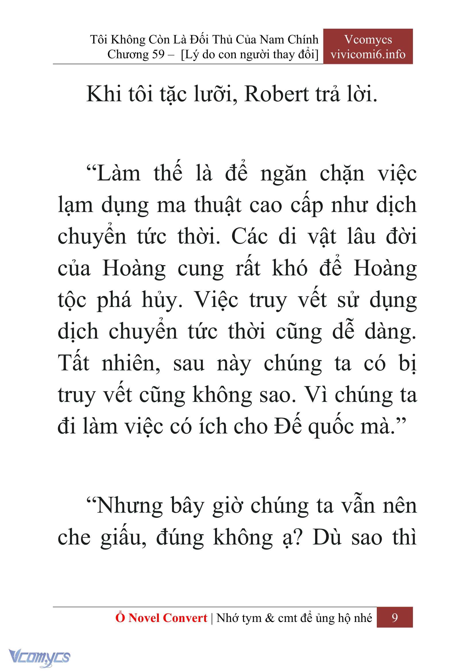 [Novel] Tôi Không Còn Là Đối Thủ Của Nam Chính Chap 59 - Trang 2