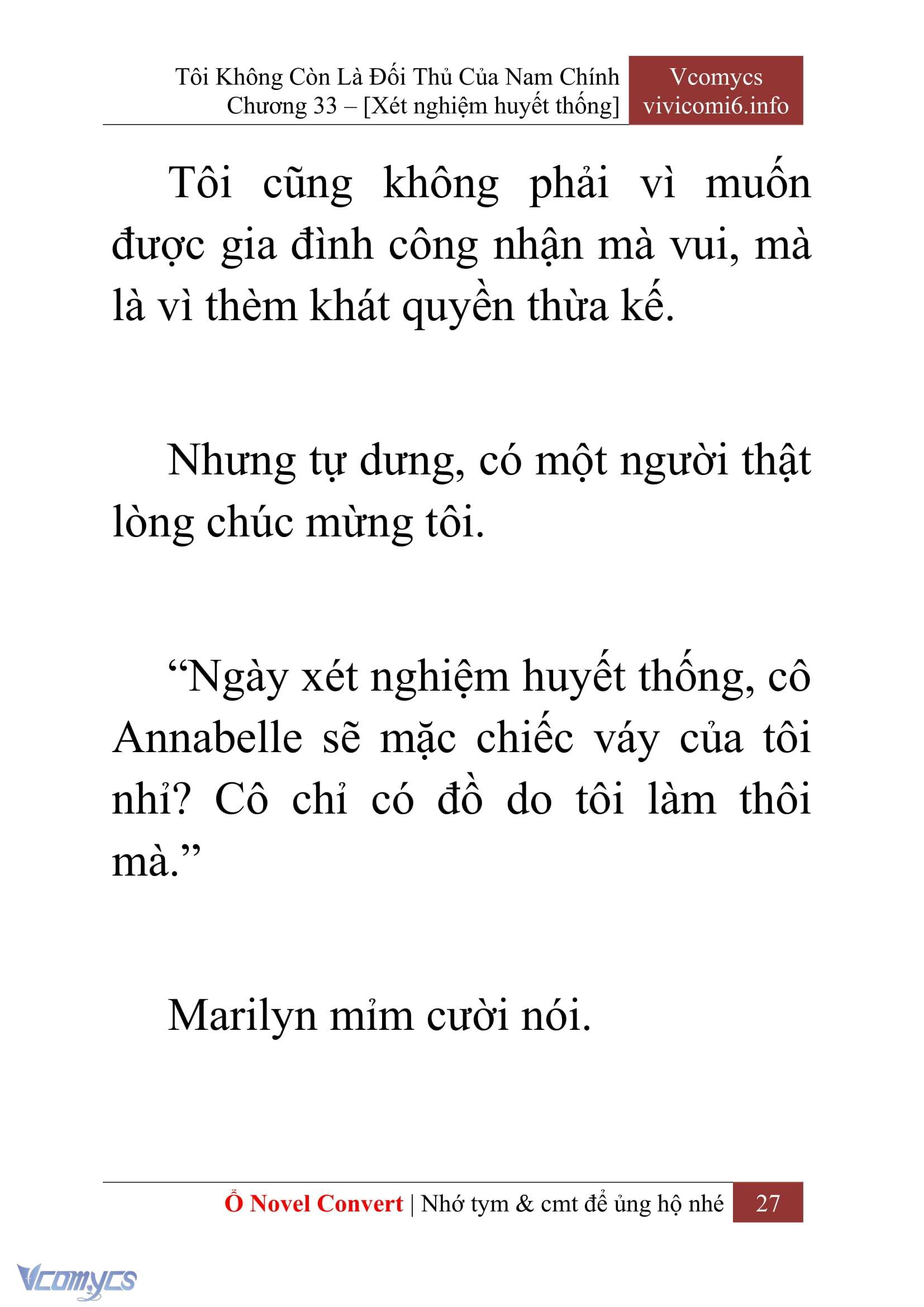 [Novel] Tôi Không Còn Là Đối Thủ Của Nam Chính Chap 33 - Trang 2