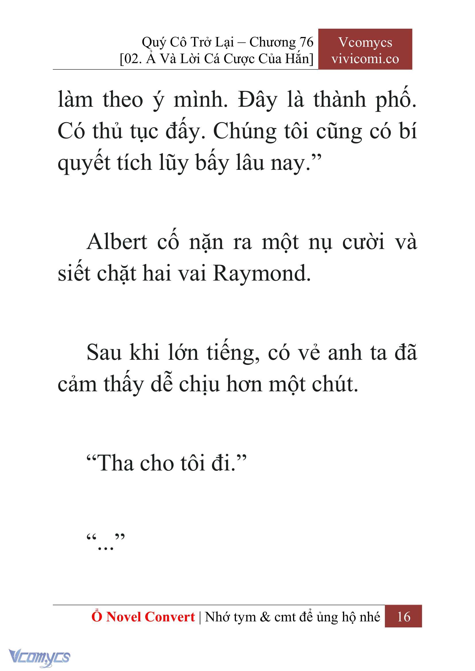 [Novel] Quý Cô Trở Lại Chap 76 - Trang 2