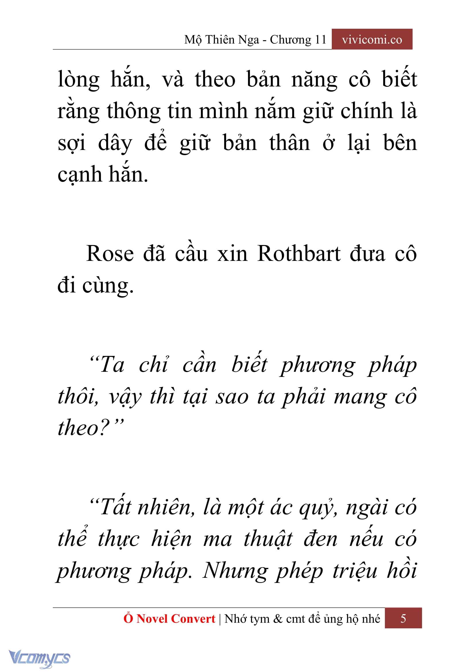 [Novel] Mộ Thiên Nga Chap 11 - Trang 2