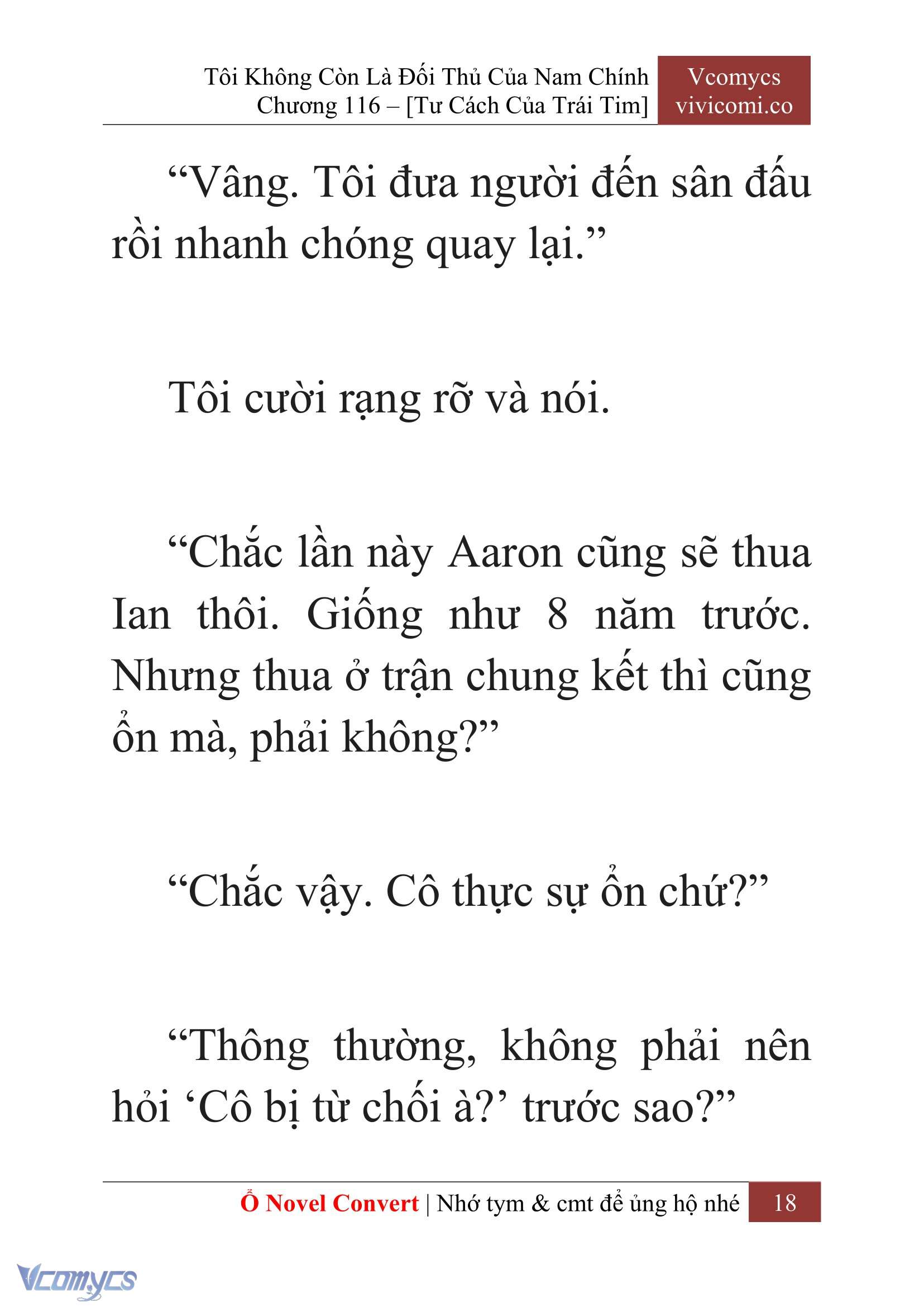 [Novel] Tôi Không Còn Là Đối Thủ Của Nam Chính Chap 116 - Trang 2