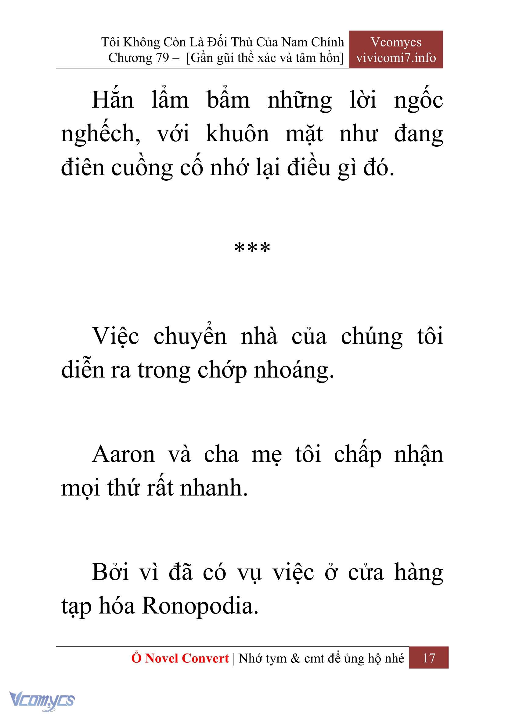 [Novel] Tôi Không Còn Là Đối Thủ Của Nam Chính Chap 79 - Trang 2
