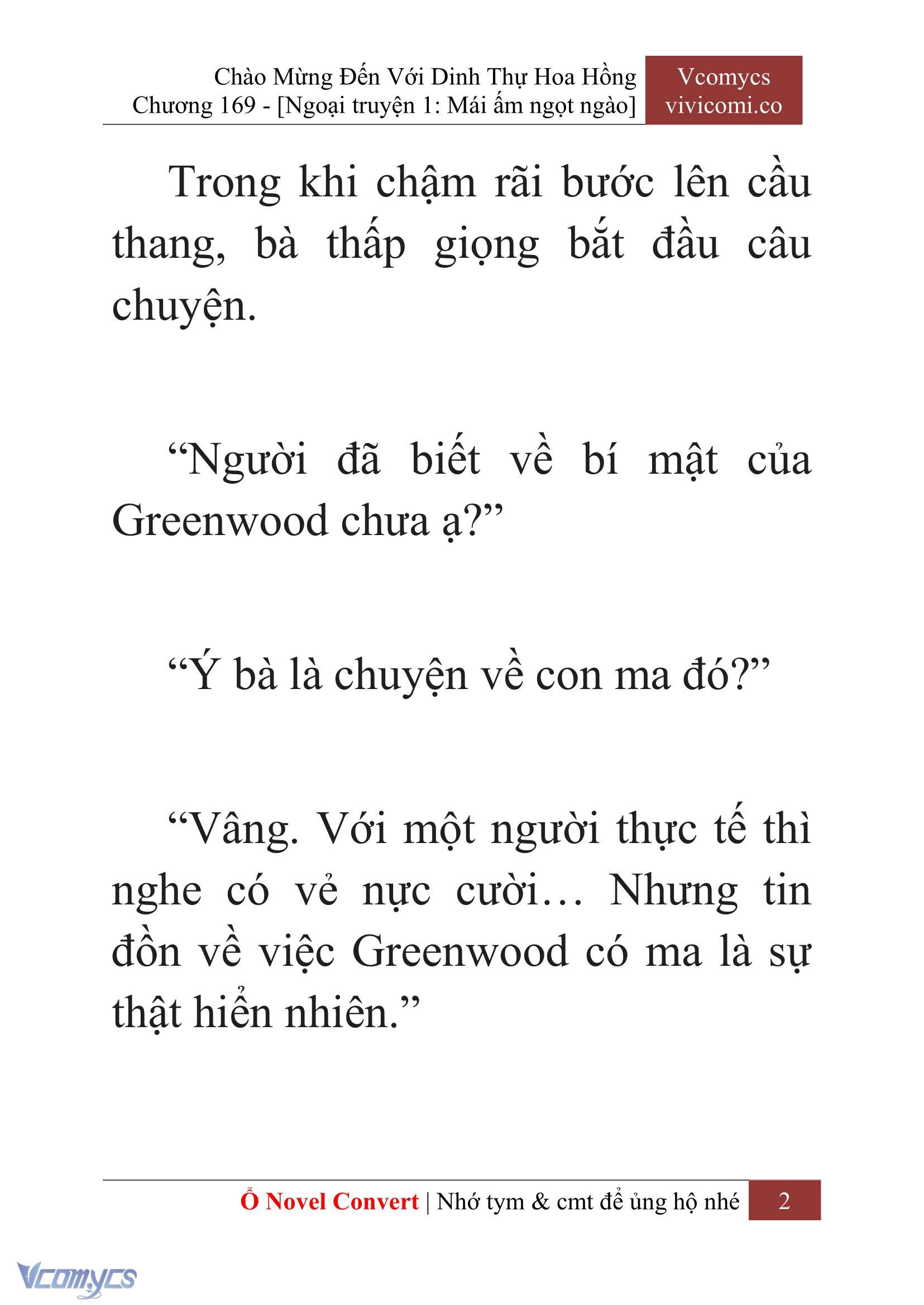 [Novel] Chào Mừng Đến Với Dinh Thự Hoa Hồng Chap 169 - Trang 2