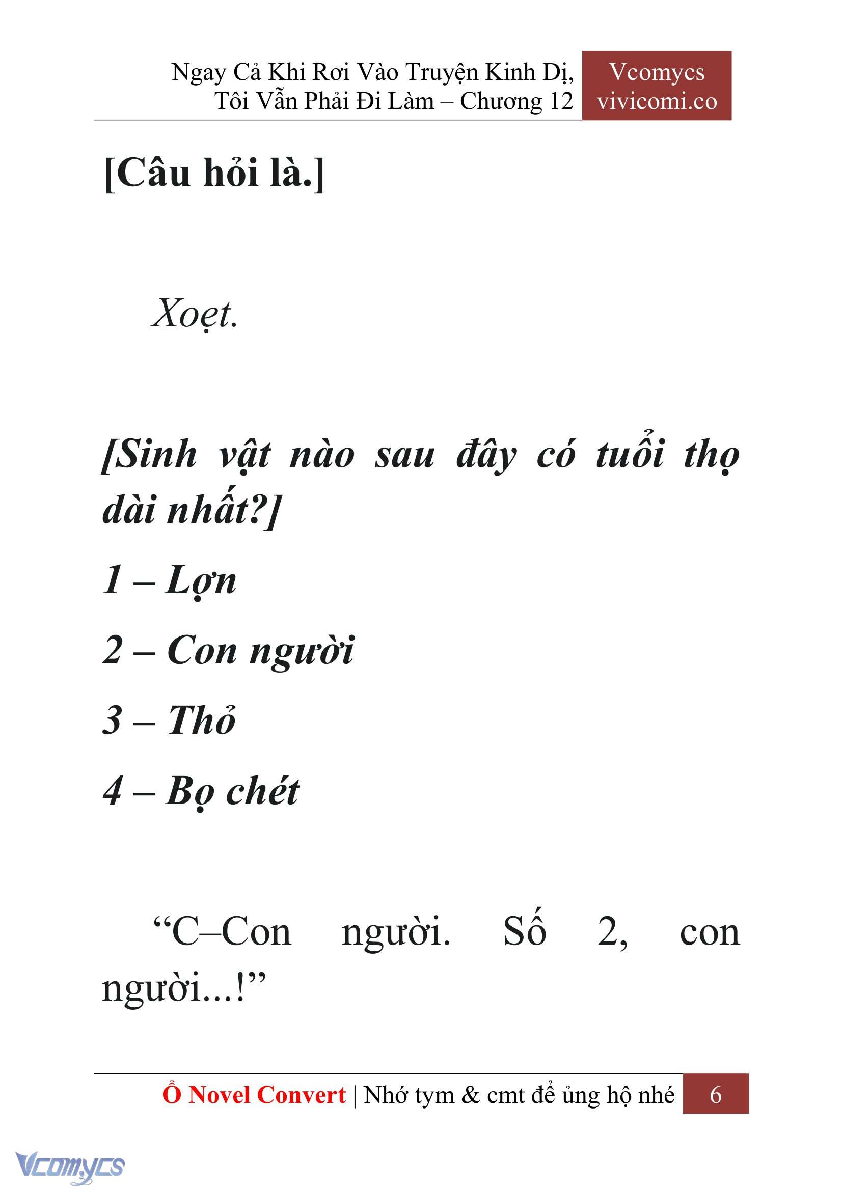 [Novel] Ngay Cả Khi Rơi Vào Truyện Kinh Dị, Tôi Vẫn Phải Đi Làm Chap 12 - Trang 2