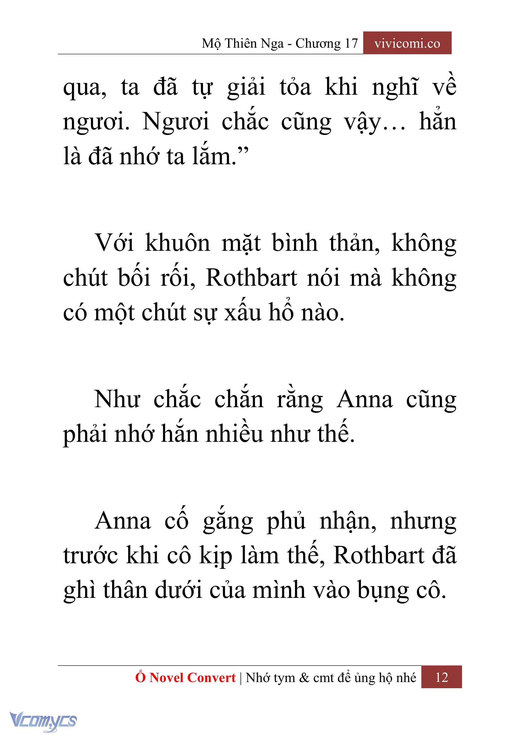 [Novel] Mộ Thiên Nga Chap 17 - Trang 2