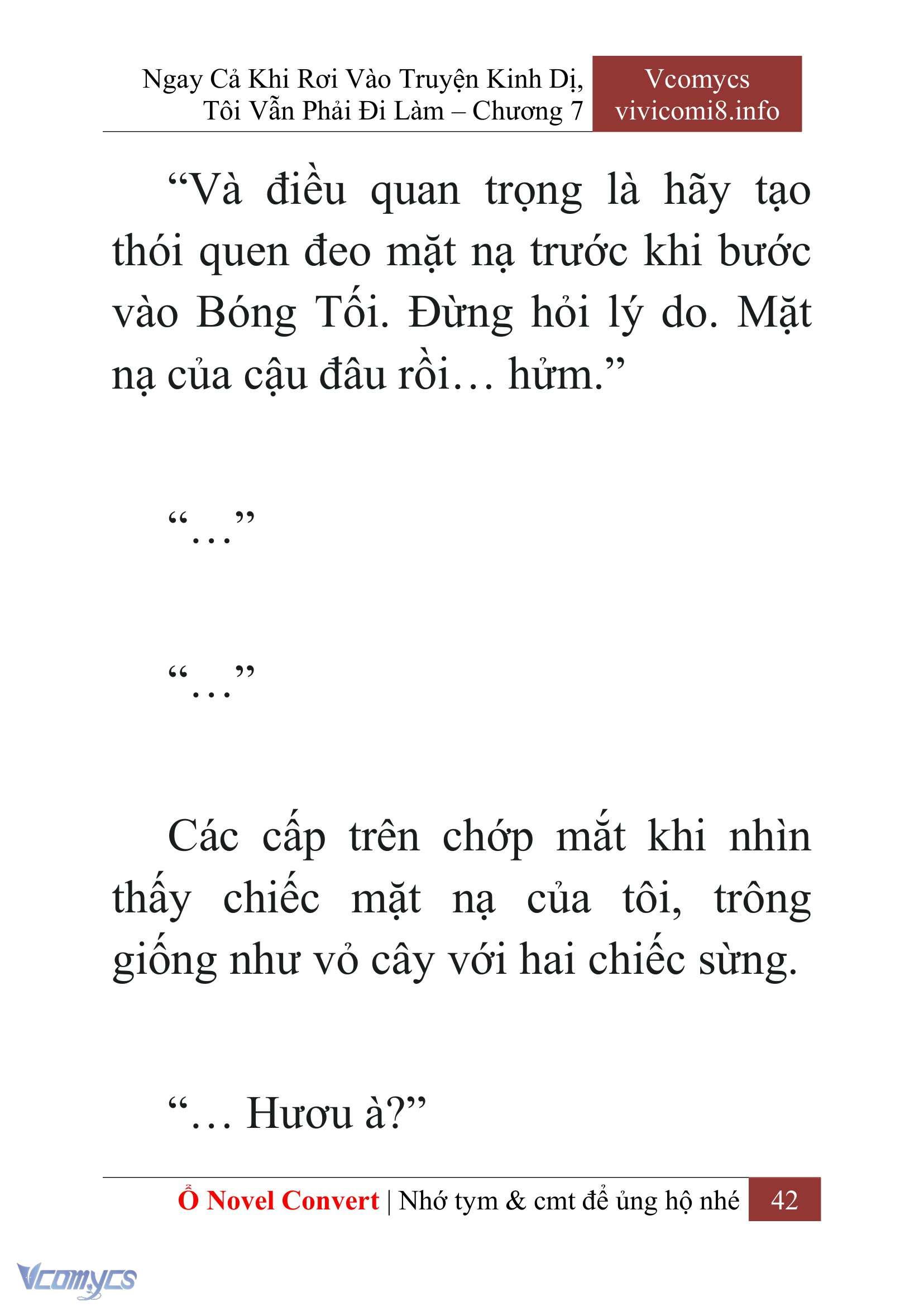 [Novel] Ngay Cả Khi Rơi Vào Truyện Kinh Dị, Tôi Vẫn Phải Đi Làm Chap 7 - Trang 2