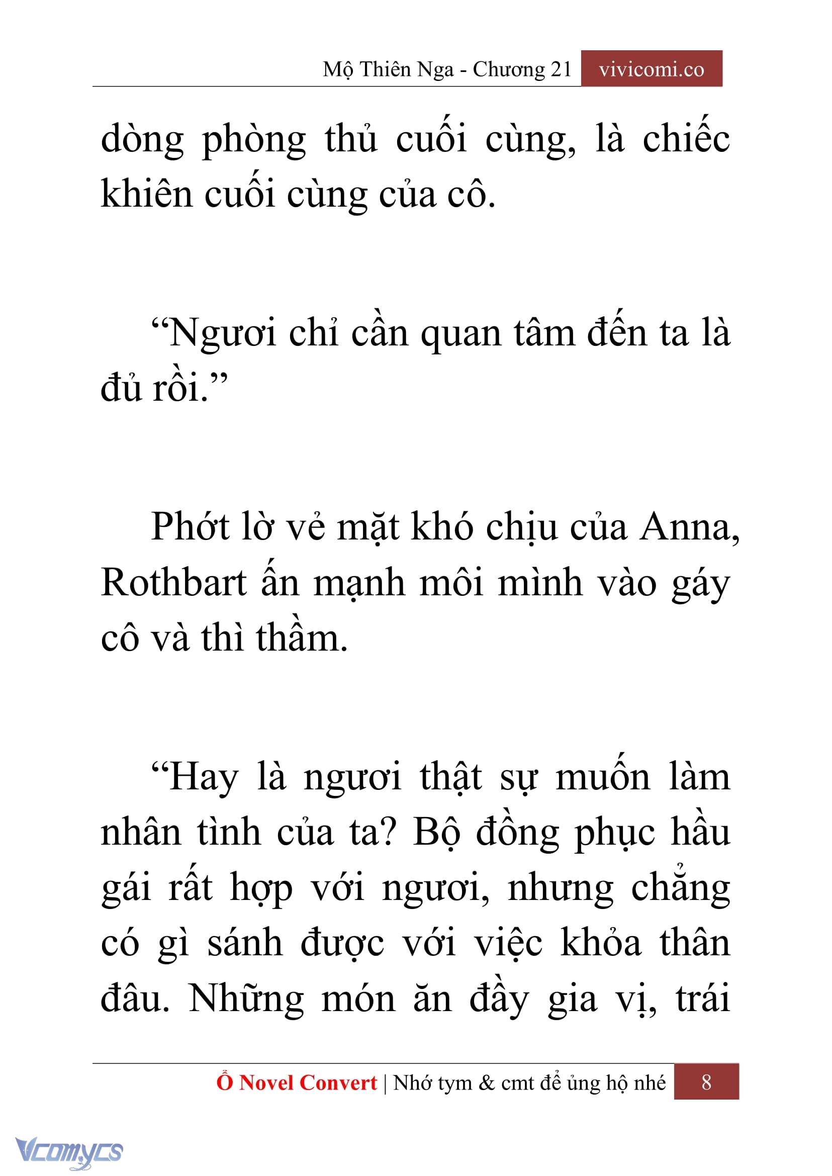[Novel] Mộ Thiên Nga Chap 21 - Trang 2