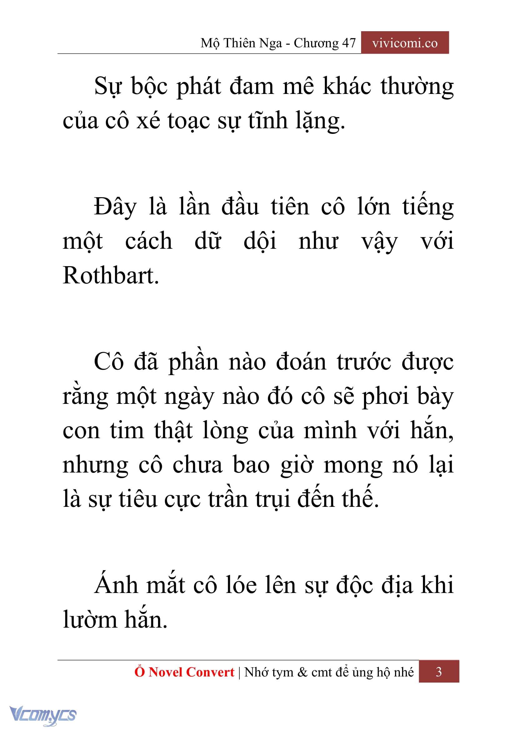 [Novel] Mộ Thiên Nga Chap 47 - Trang 2
