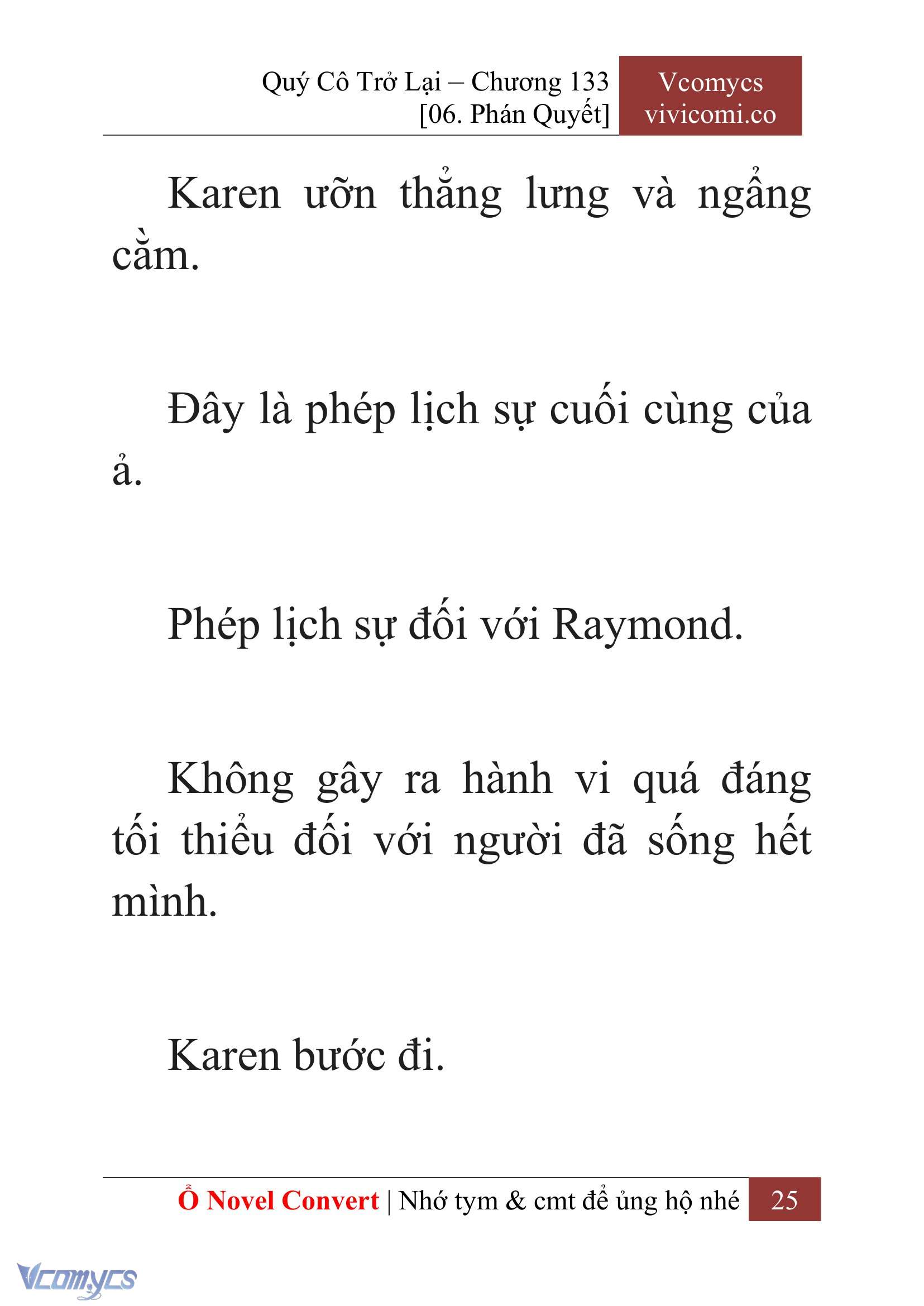 [Novel] Quý Cô Trở Lại Chap 133 - Trang 2