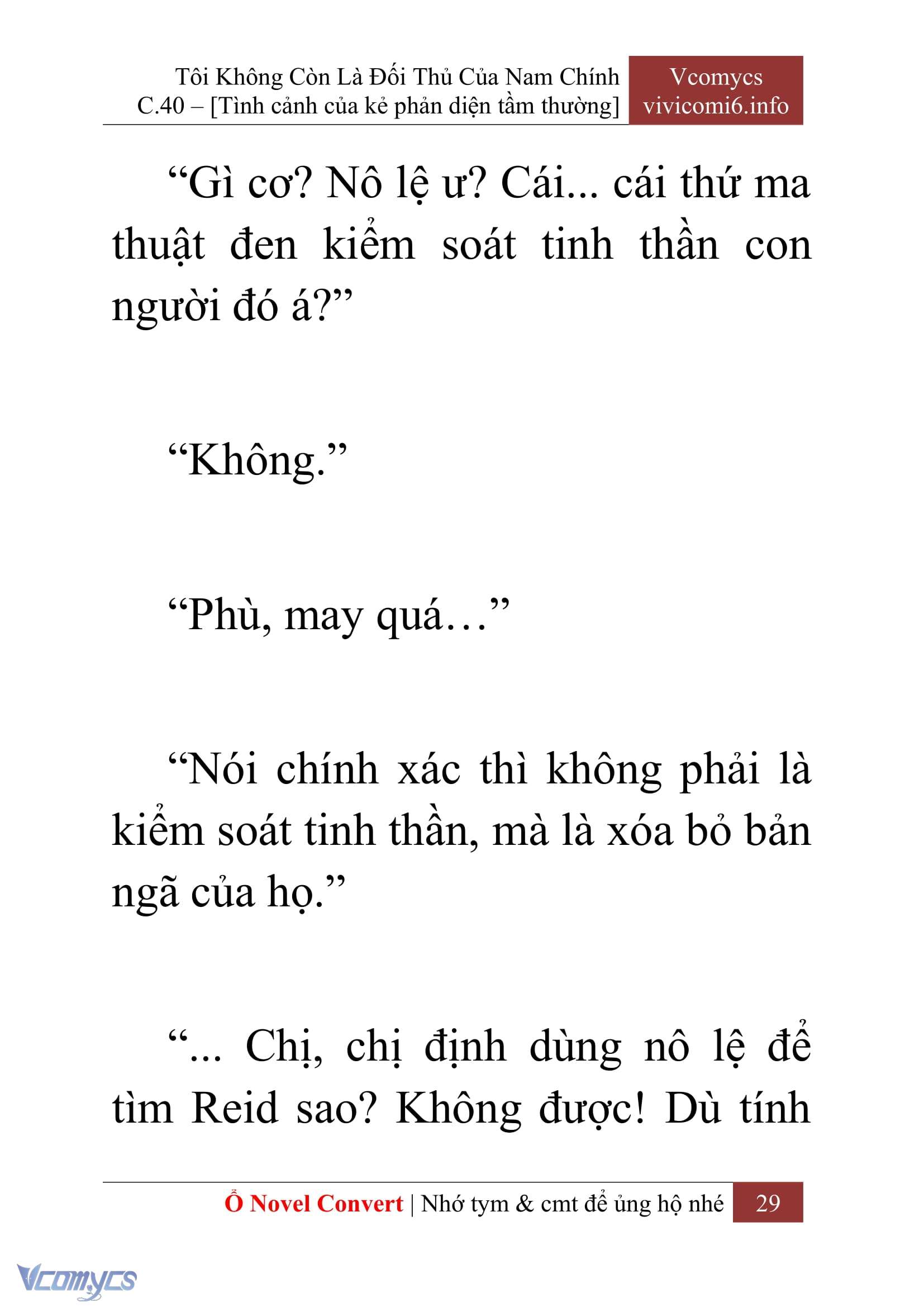 [Novel] Tôi Không Còn Là Đối Thủ Của Nam Chính Chap 40 - Trang 2