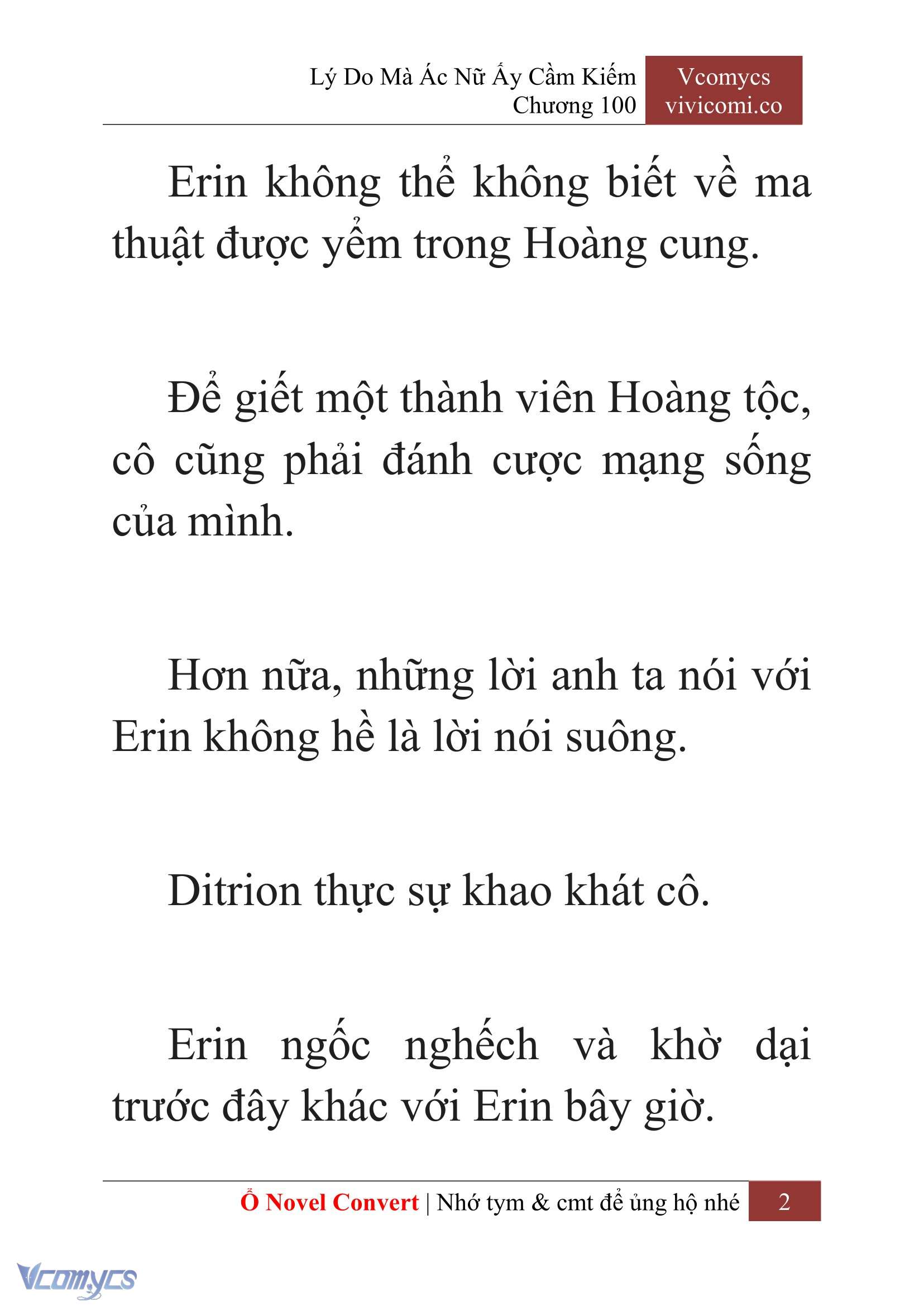 [Novel] Lý Do Mà Ác Nữ Ấy Cầm Kiếm Chap 100 - Trang 2