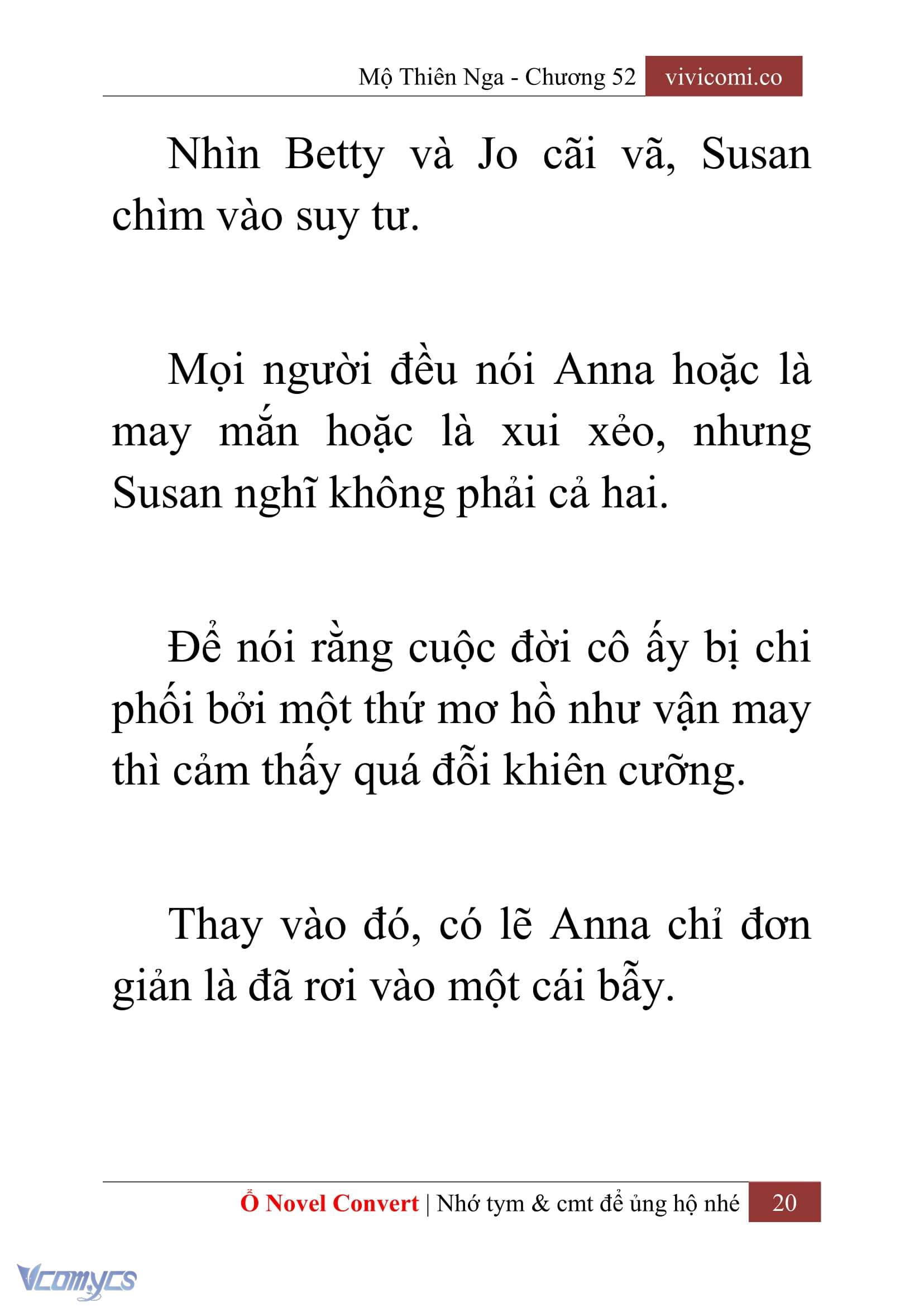 [Novel] Mộ Thiên Nga Chap 52 - Next Chap 53