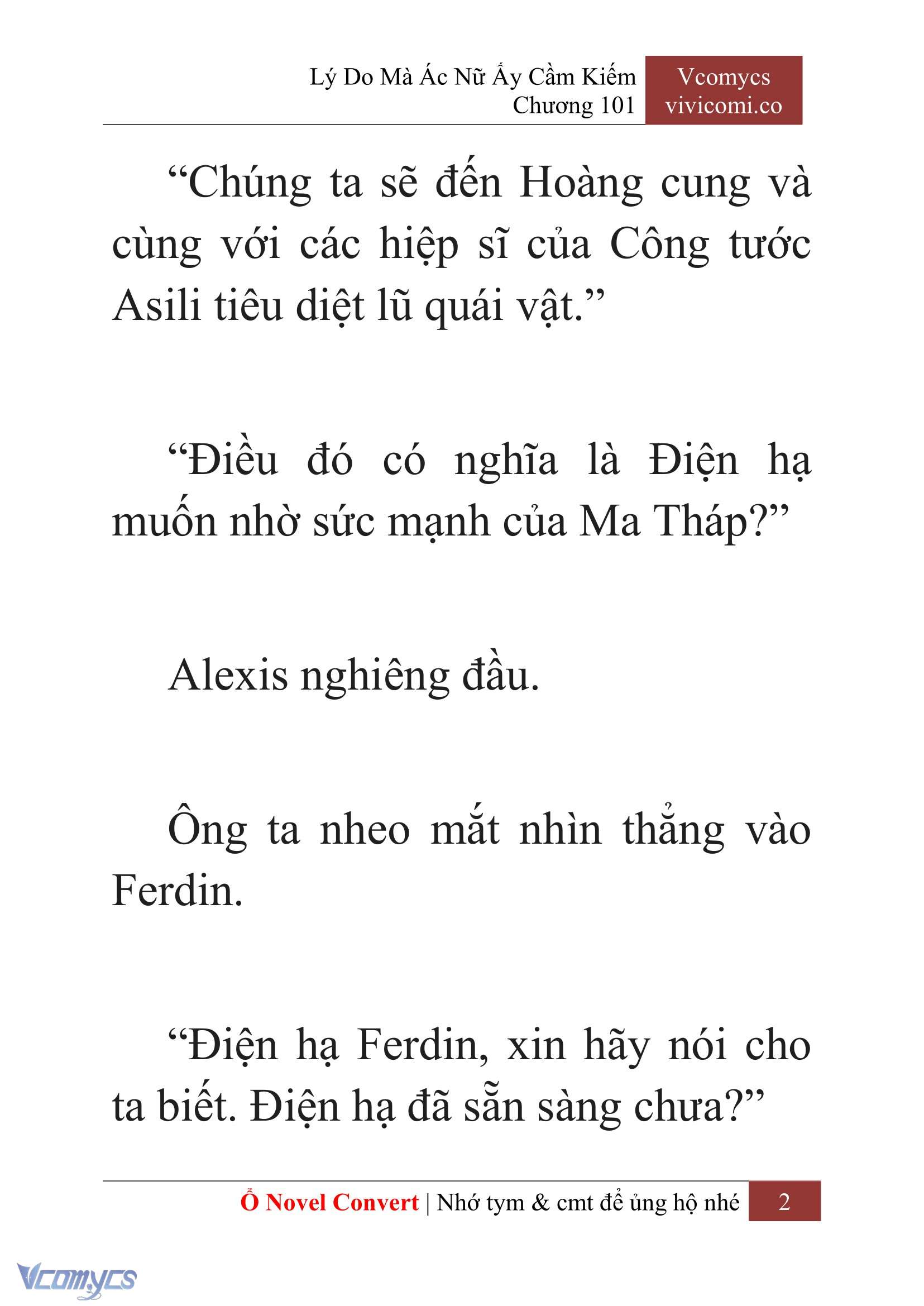 [Novel] Lý Do Mà Ác Nữ Ấy Cầm Kiếm Chap 101 - Trang 2