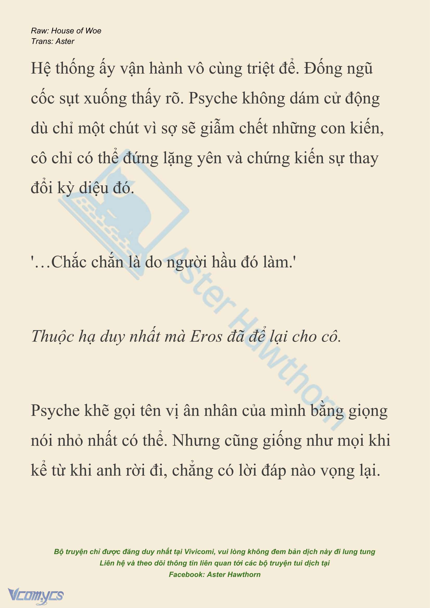 [NOVEL] Dành Cho Các Nữ Thần: Dành cho Psyche Chap 41 - Next 