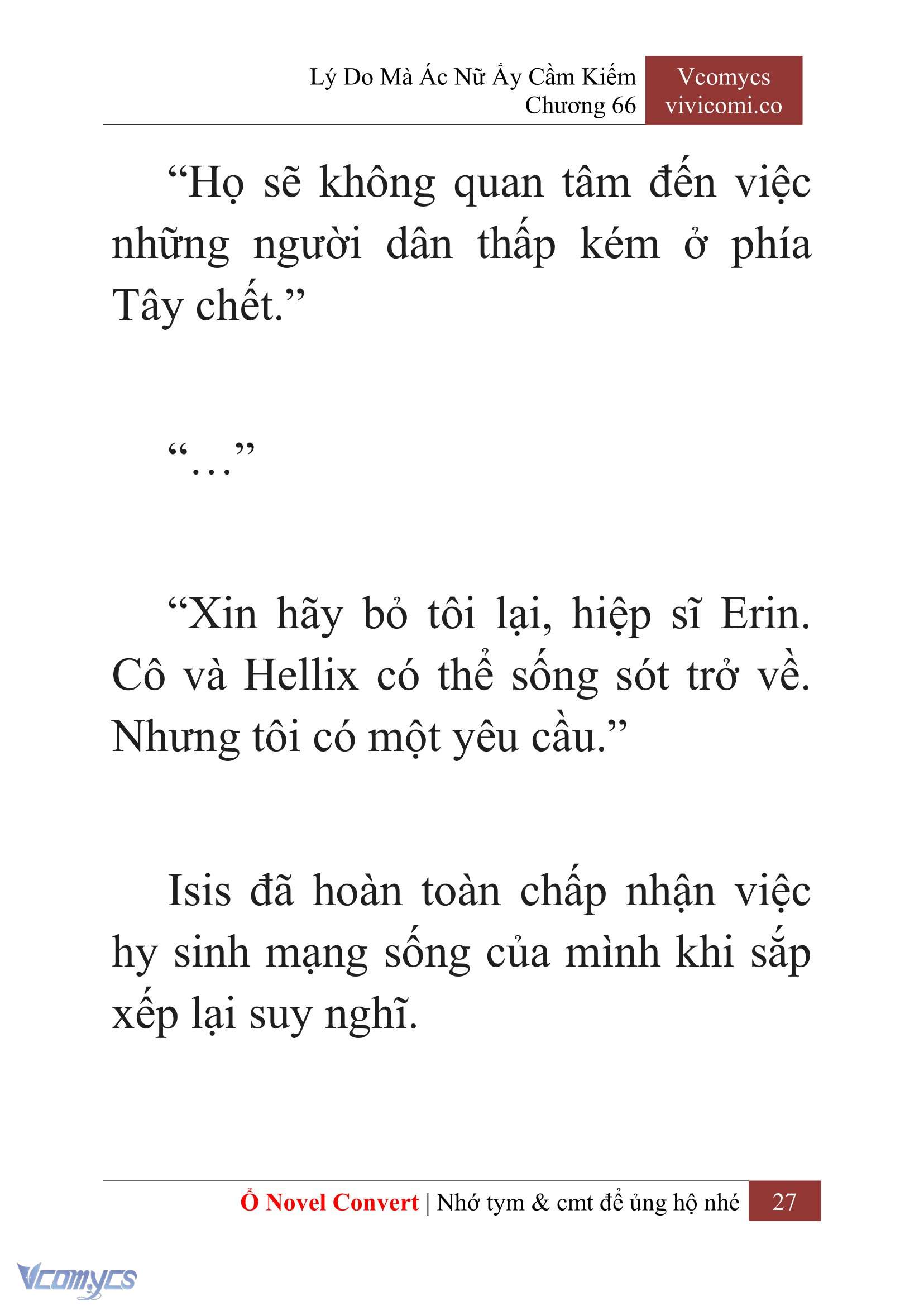 [Novel] Lý Do Mà Ác Nữ Ấy Cầm Kiếm Chap 66 - Trang 2