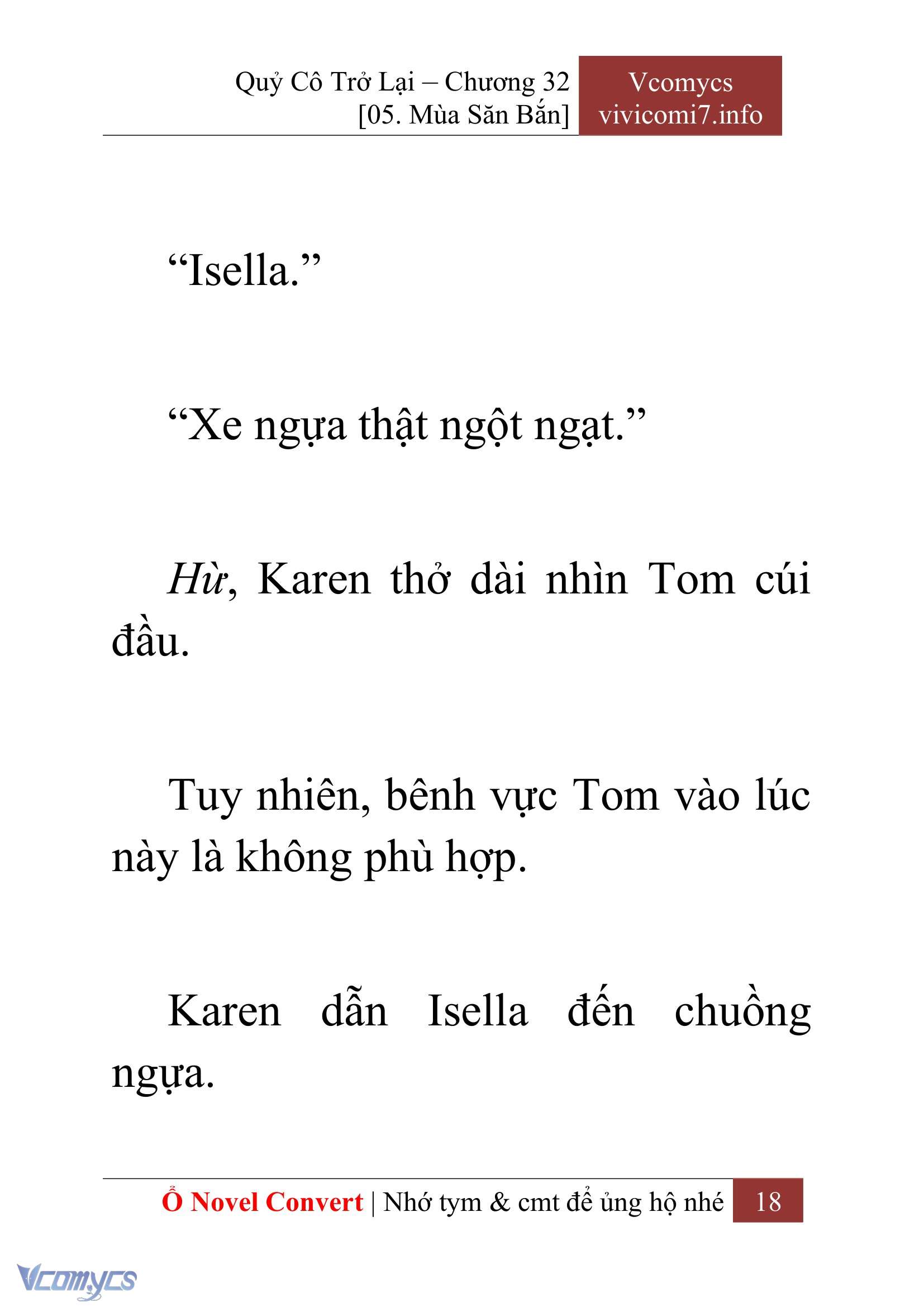 [Novel] Quý Cô Trở Lại Chap 32 - Next Chap 33