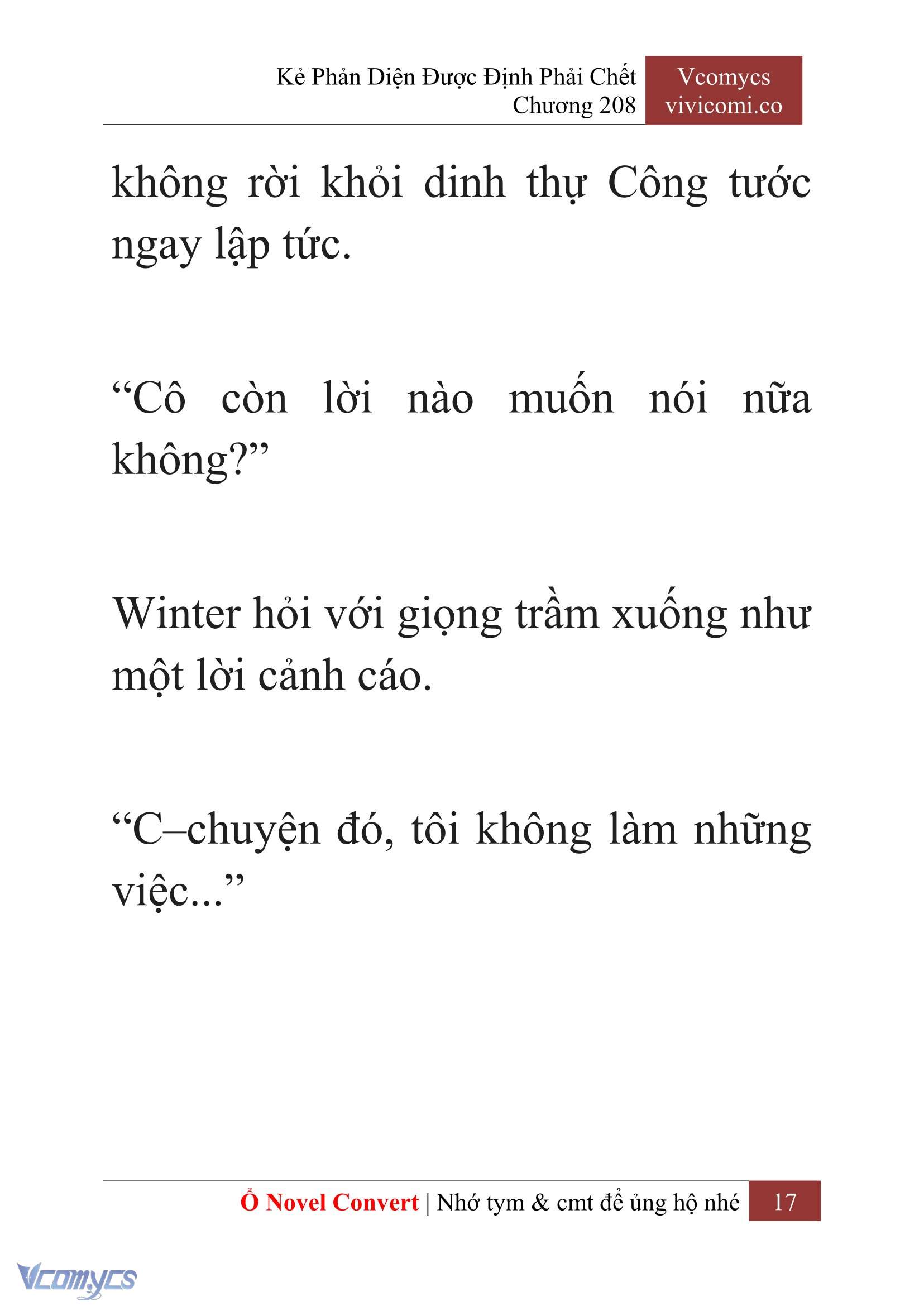 [Novel] Kẻ Phản Diện Được Định Phải Chết Chap 208 - Trang 2