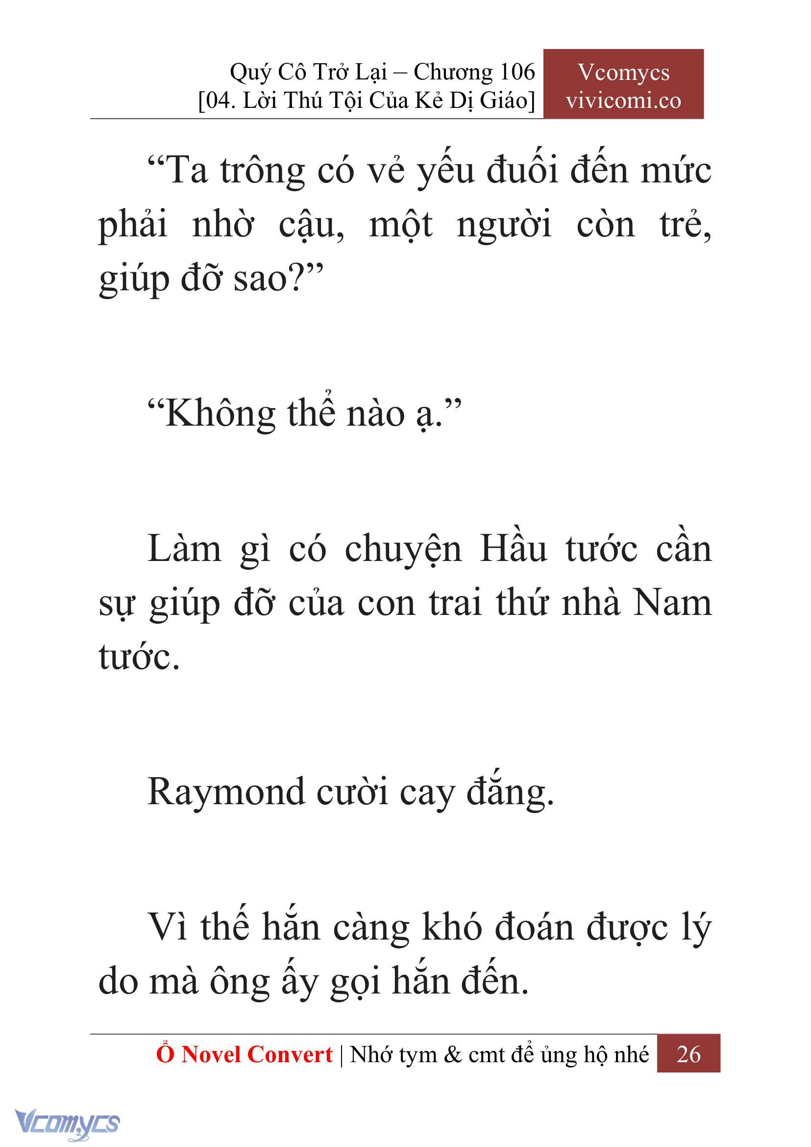 [Novel] Quý Cô Trở Lại Chap 106 - Trang 2