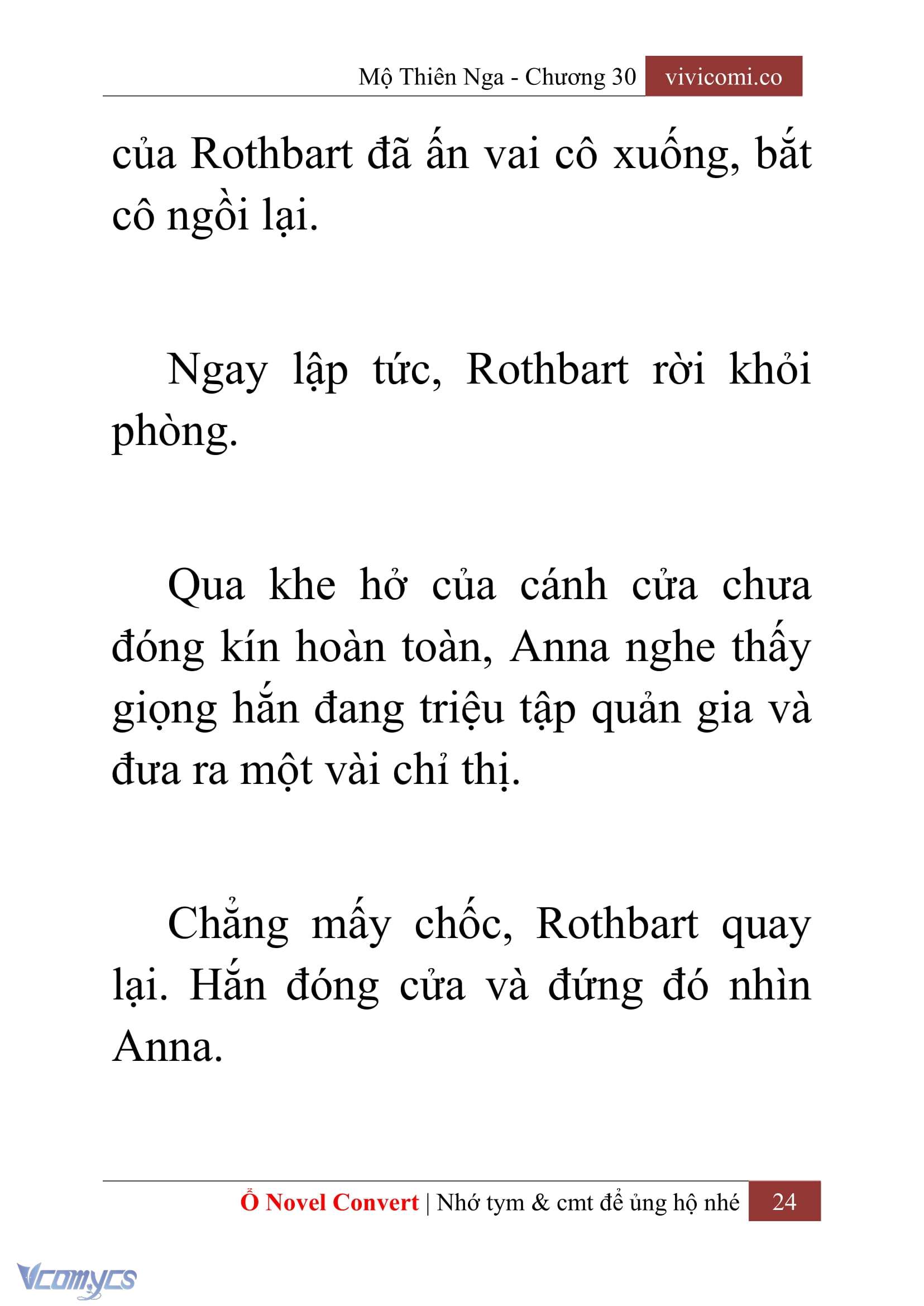 [Novel] Mộ Thiên Nga Chap 30 - Trang 2