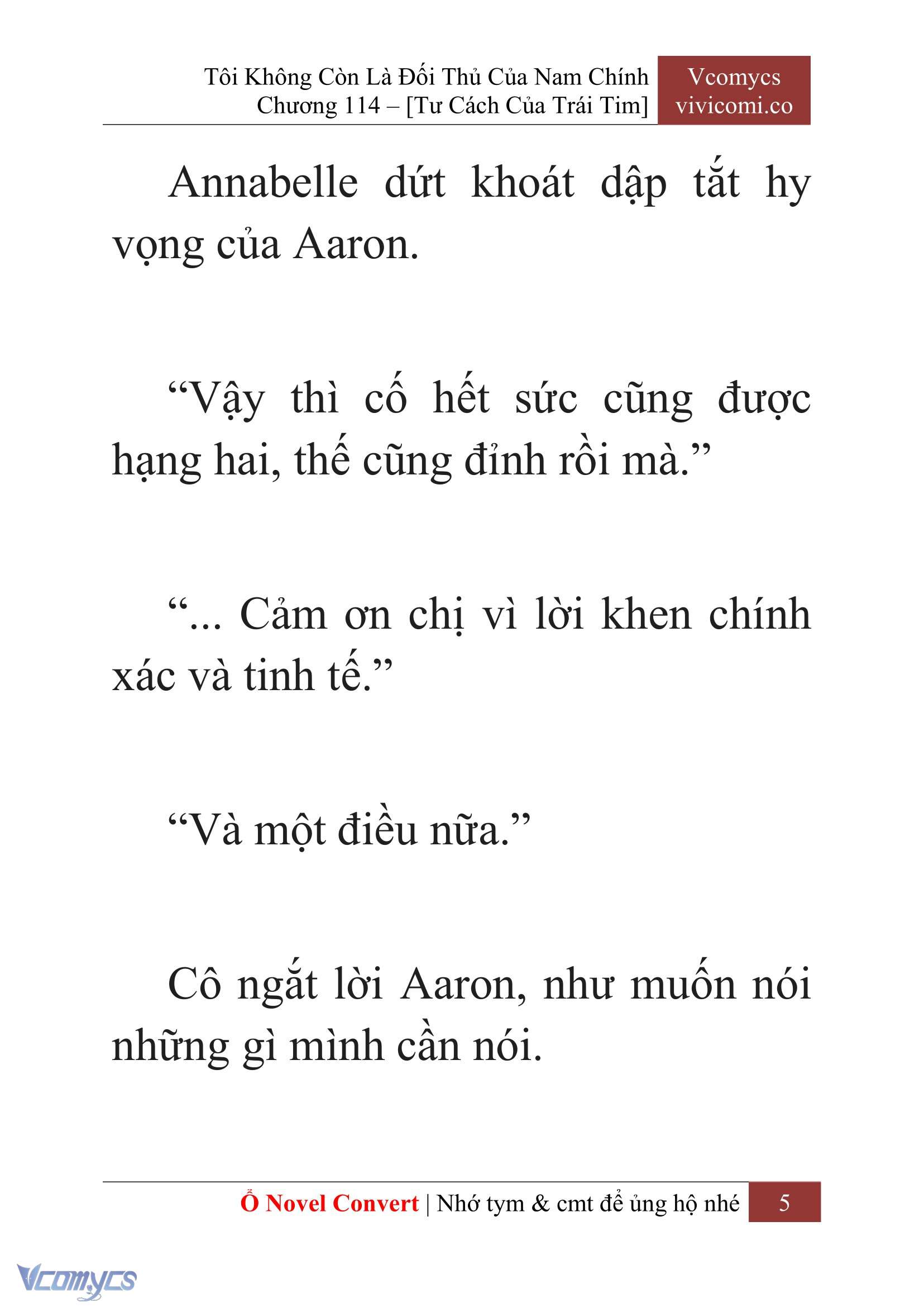 [Novel] Tôi Không Còn Là Đối Thủ Của Nam Chính Chap 114 - Trang 2