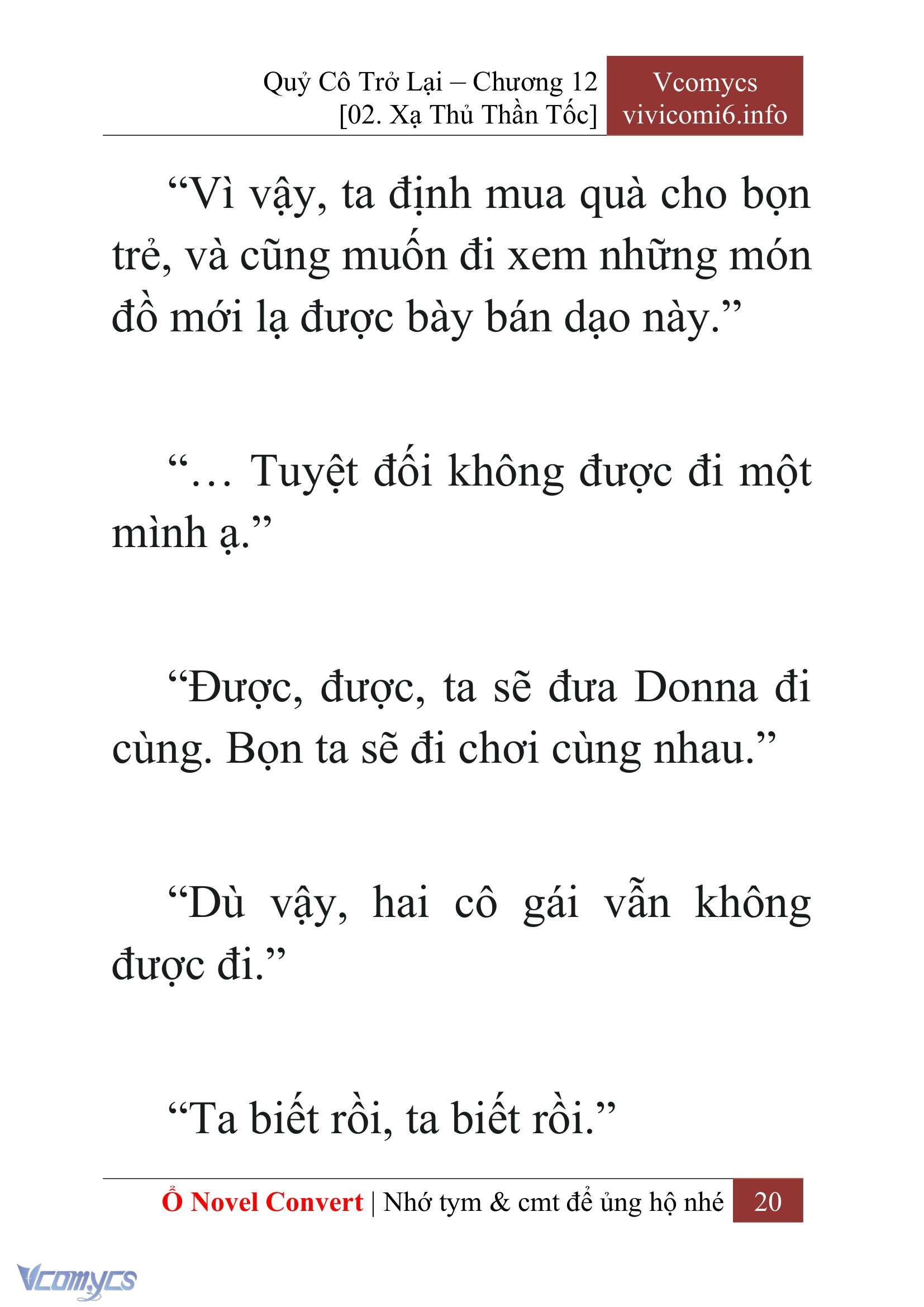 [Novel] Quý Cô Trở Lại Chap 12 - Trang 2