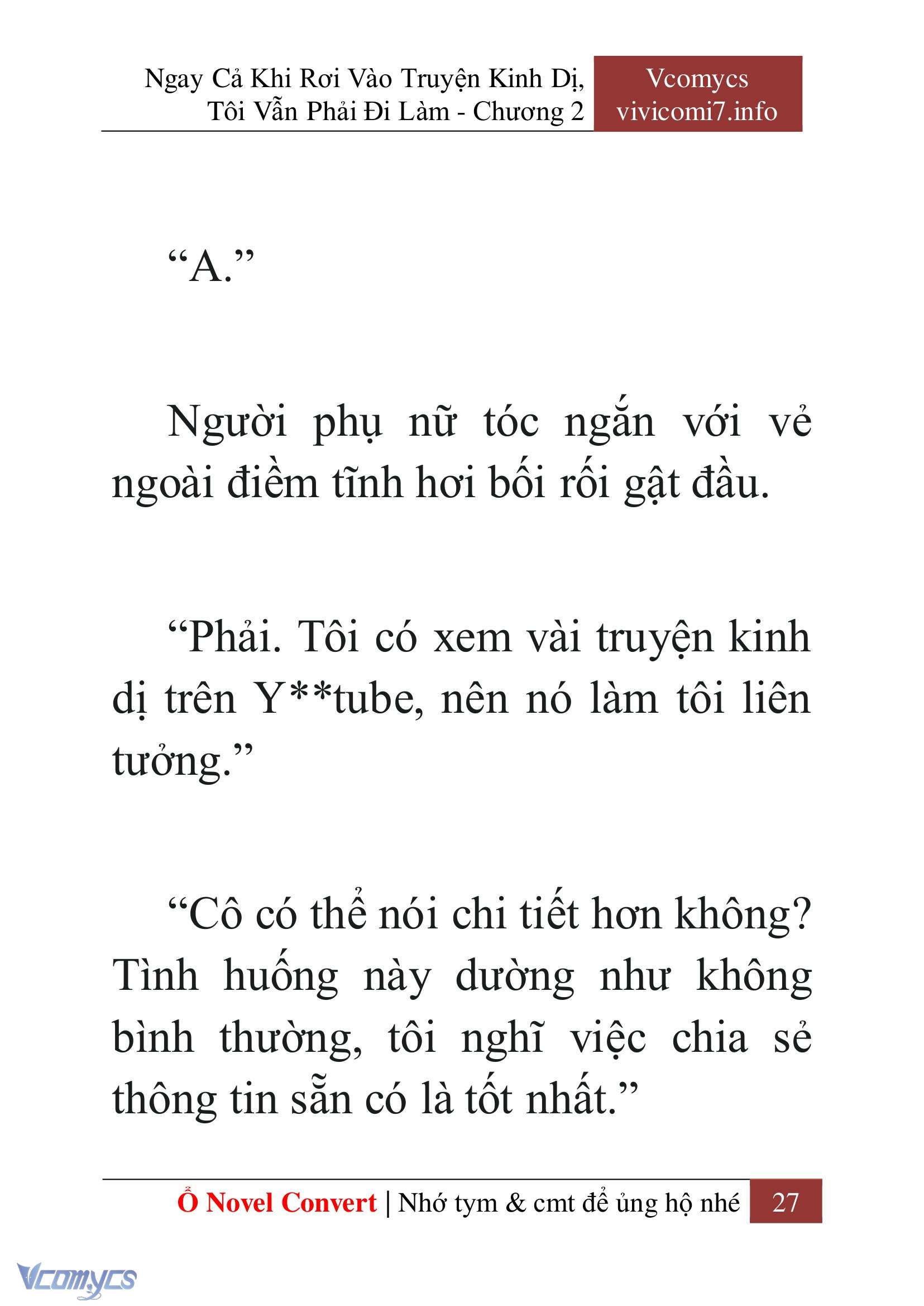 [Novel] Ngay Cả Khi Rơi Vào Truyện Kinh Dị, Tôi Vẫn Phải Đi Làm Chap 2 - Trang 2