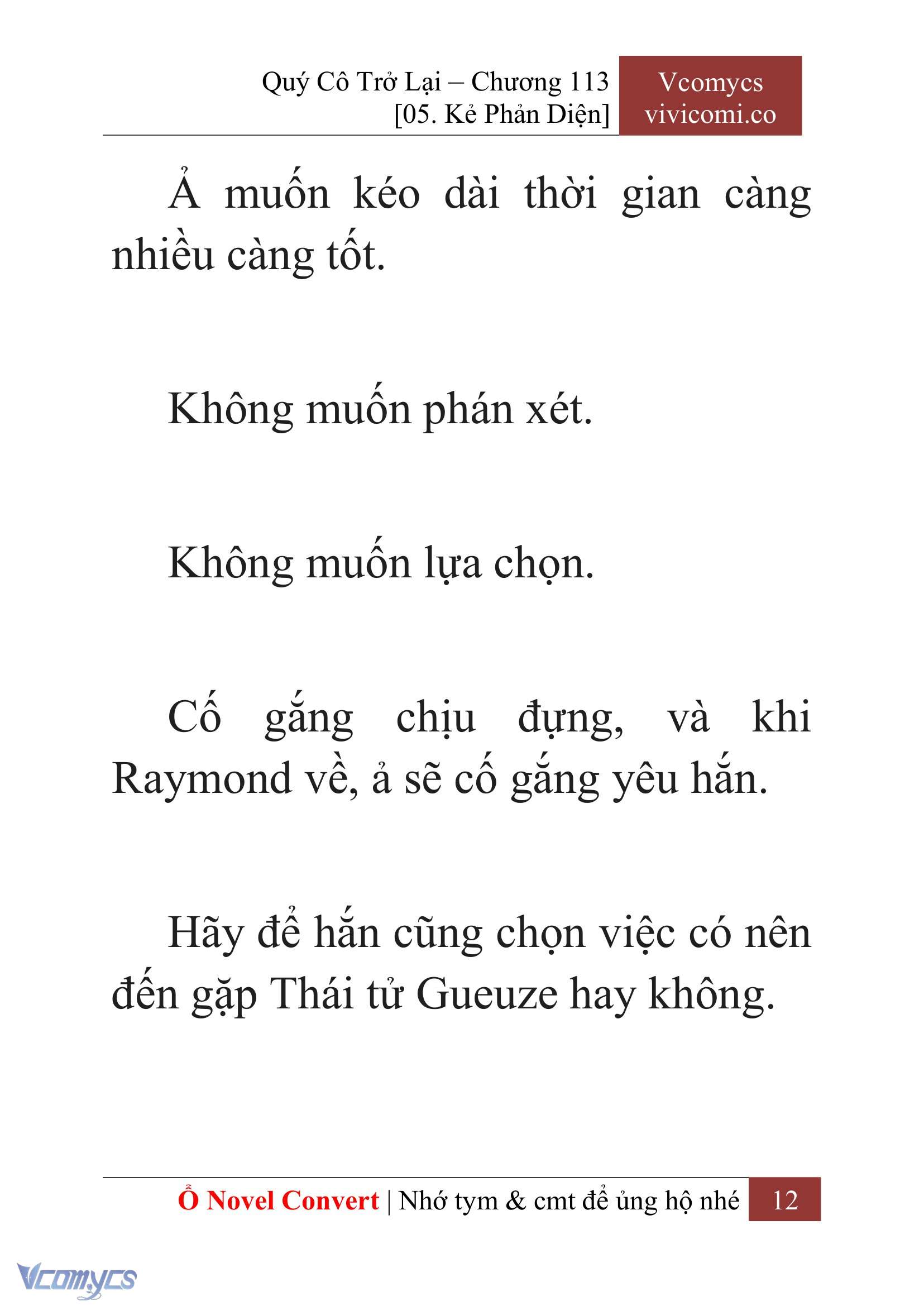 [Novel] Quý Cô Trở Lại Chap 113 - Trang 2