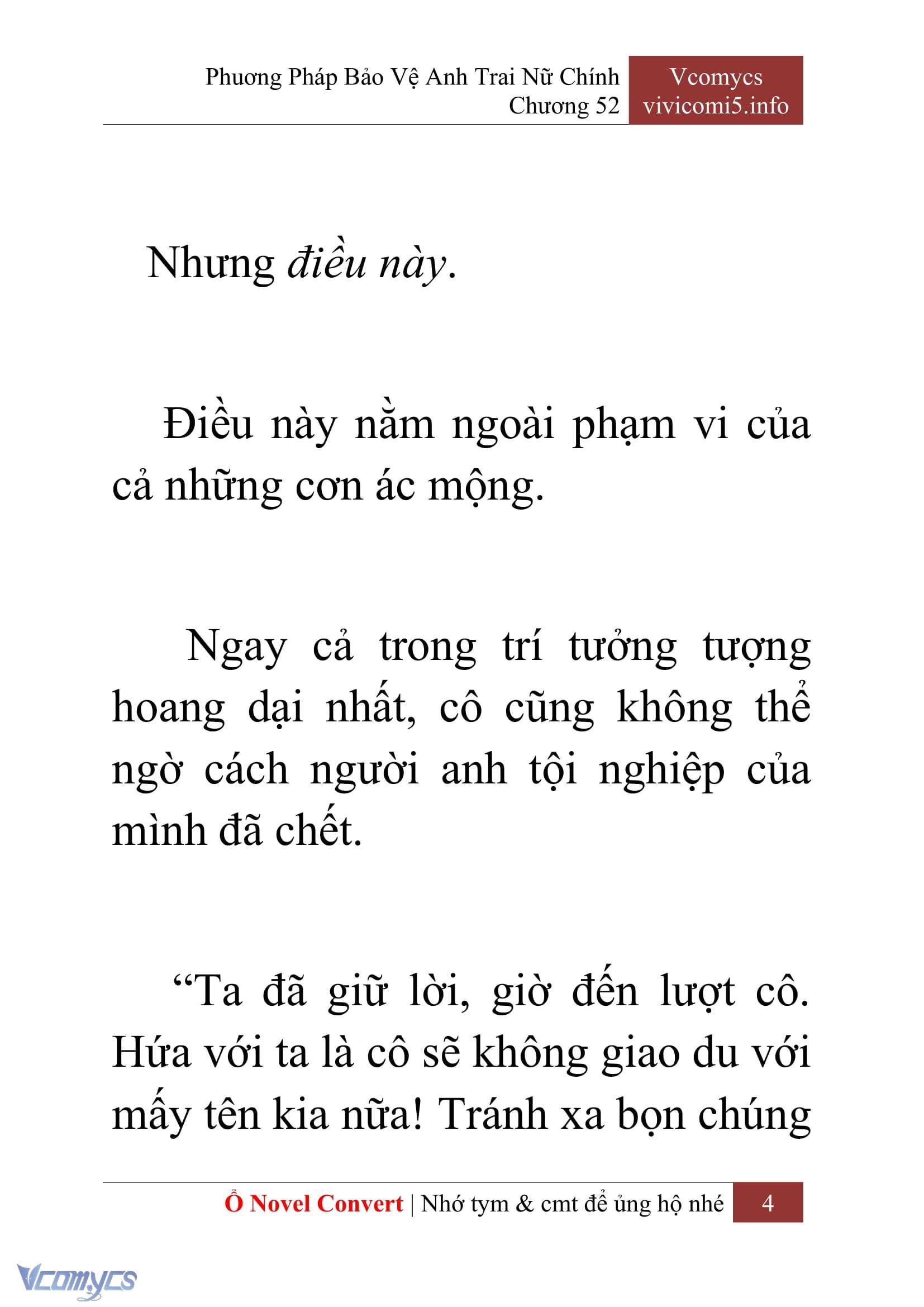 [Novel] Phương Pháp Bảo Vệ Anh Trai Nữ Chính Chap 52 - Trang 2