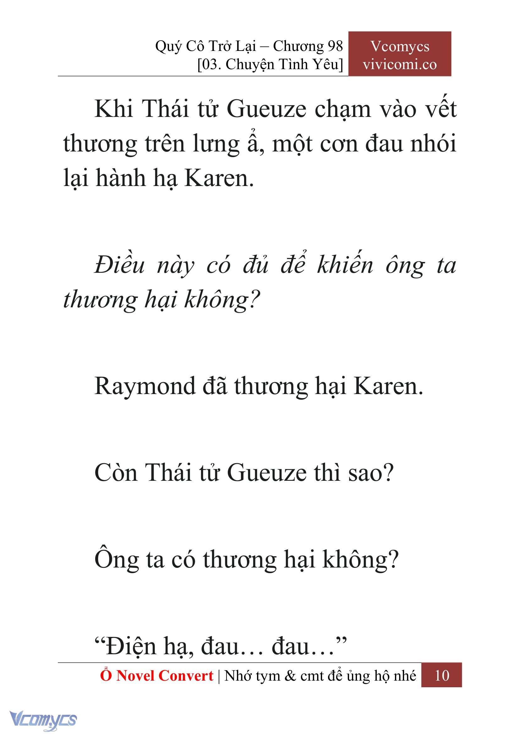 [Novel] Quý Cô Trở Lại Chap 98 - Trang 2