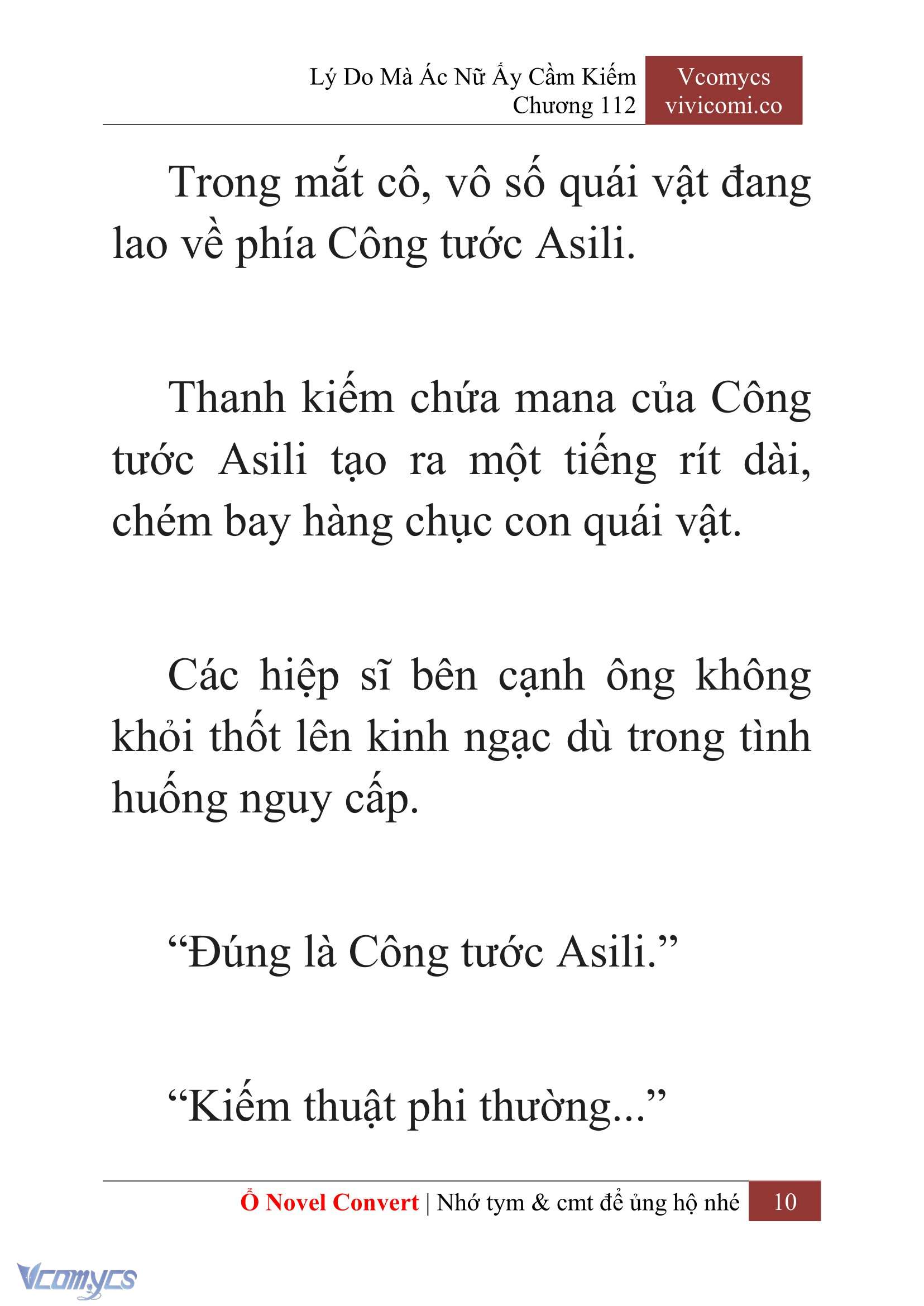 [Novel] Lý Do Mà Ác Nữ Ấy Cầm Kiếm Chap 112 - Trang 2