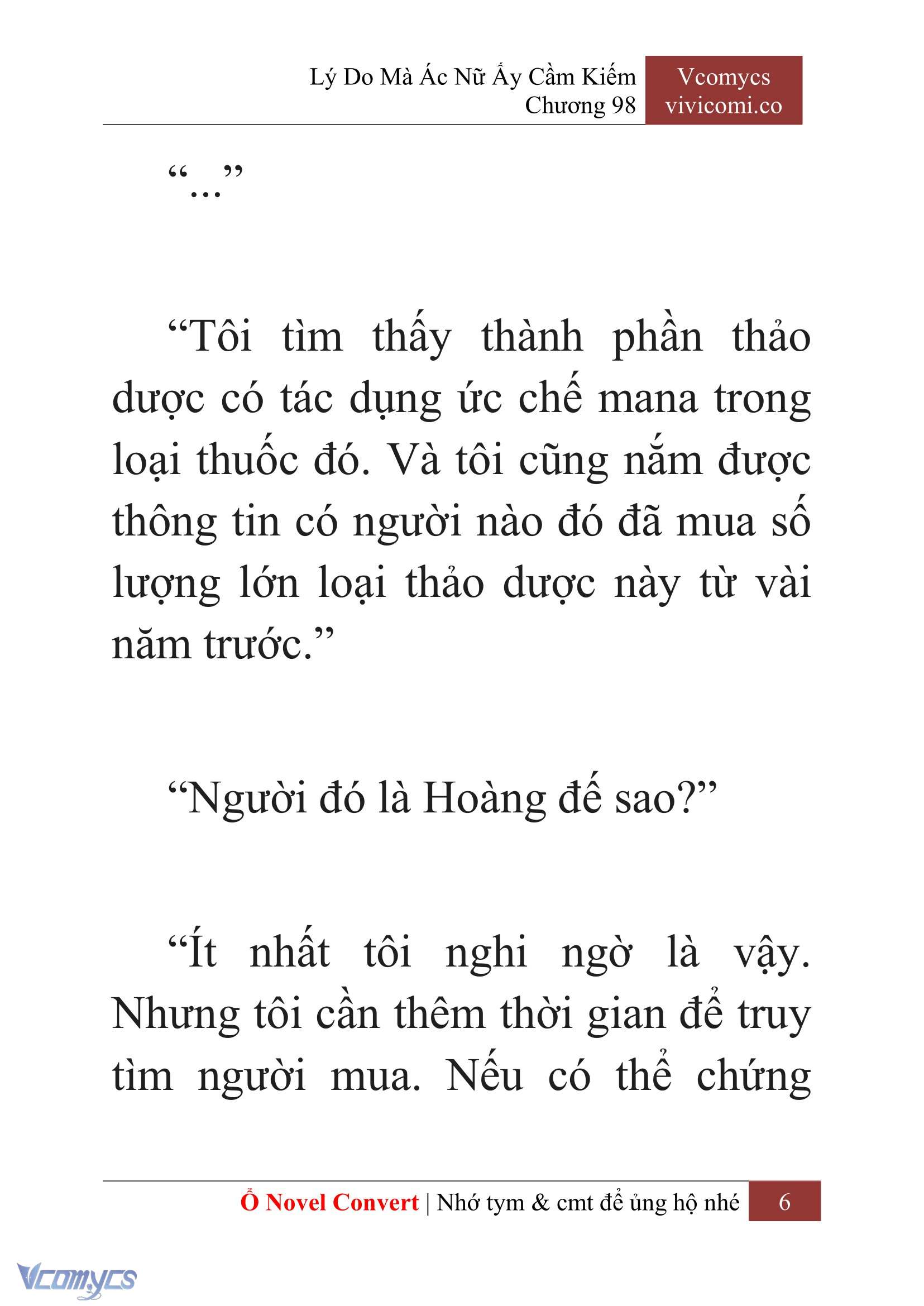 [Novel] Lý Do Mà Ác Nữ Ấy Cầm Kiếm Chap 98 - Trang 2