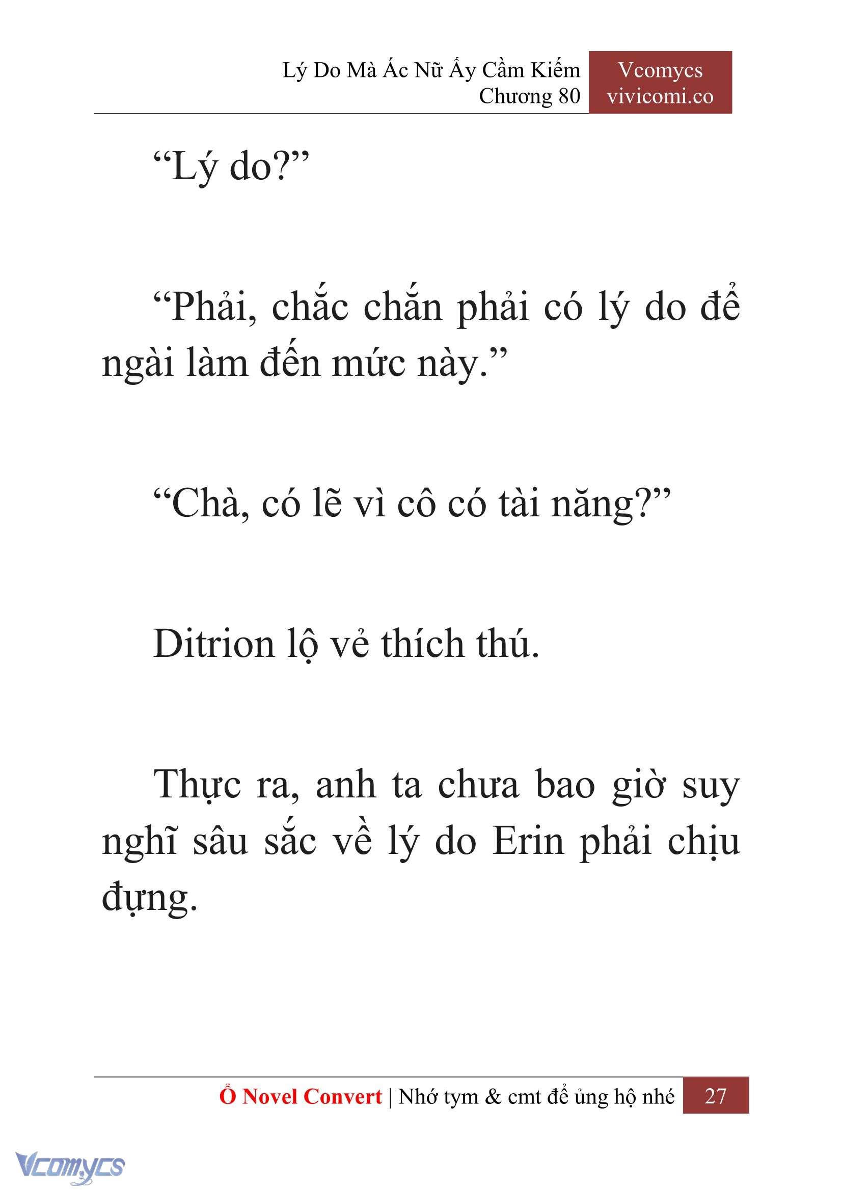 [Novel] Lý Do Mà Ác Nữ Ấy Cầm Kiếm Chap 80 - Trang 2