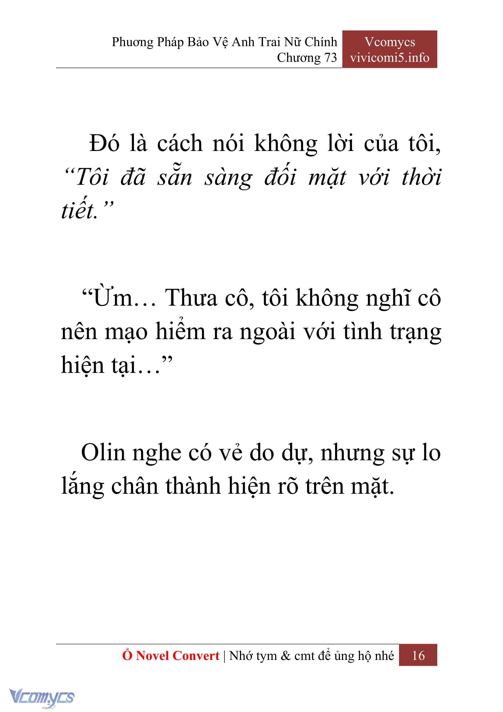 [Novel] Phương Pháp Bảo Vệ Anh Trai Nữ Chính Chap 73 - Trang 2