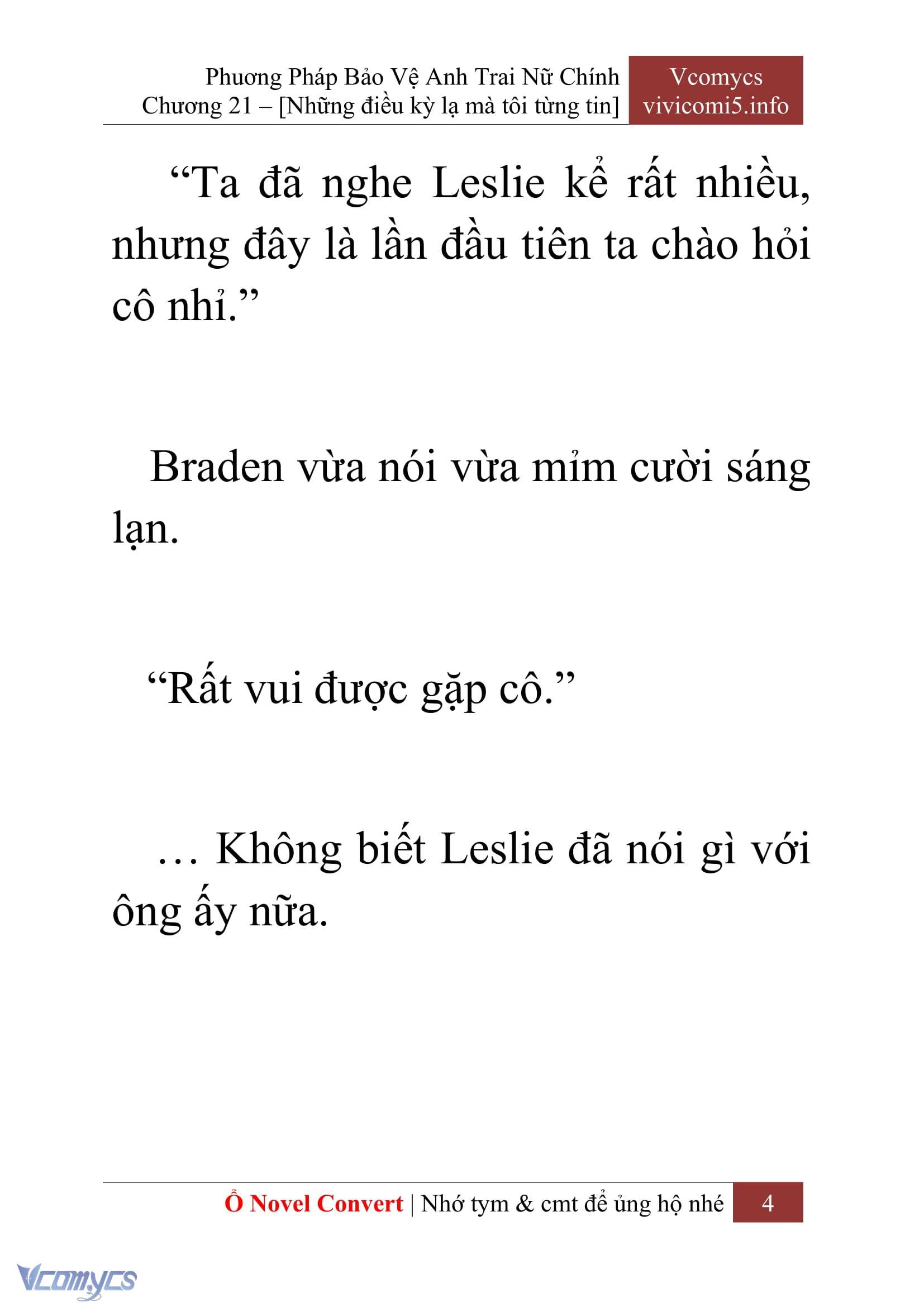 [Novel] Tôi Không Còn Là Đối Thủ Của Nam Chính Chap 21 - Trang 2