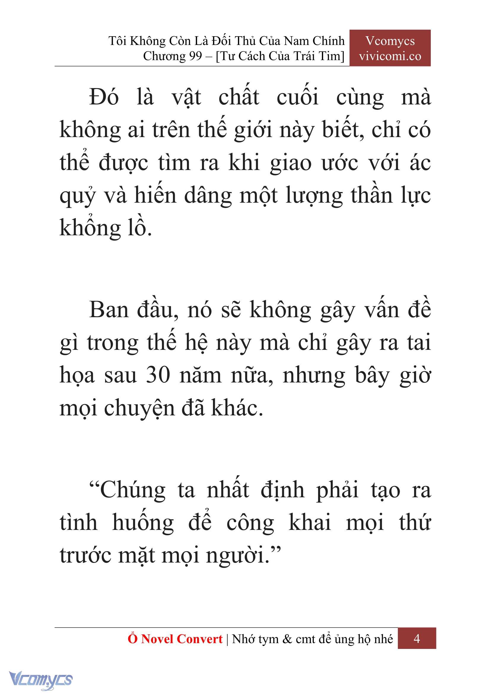 [Novel] Tôi Không Còn Là Đối Thủ Của Nam Chính Chap 99 - Trang 2