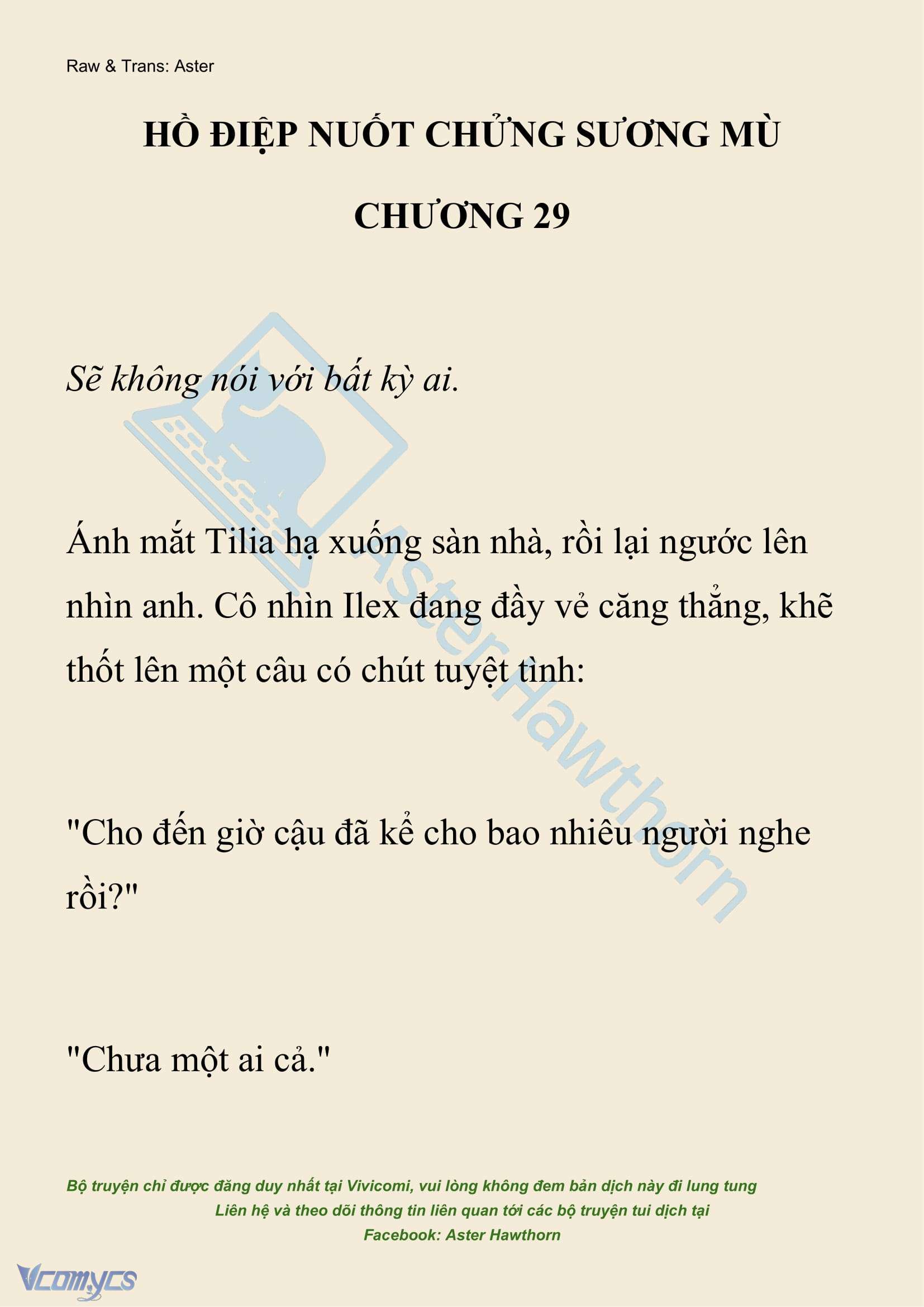 [NOVEL] Hồ Điệp Nuốt Chửng Sương Mù Chap 29 - Trang 2