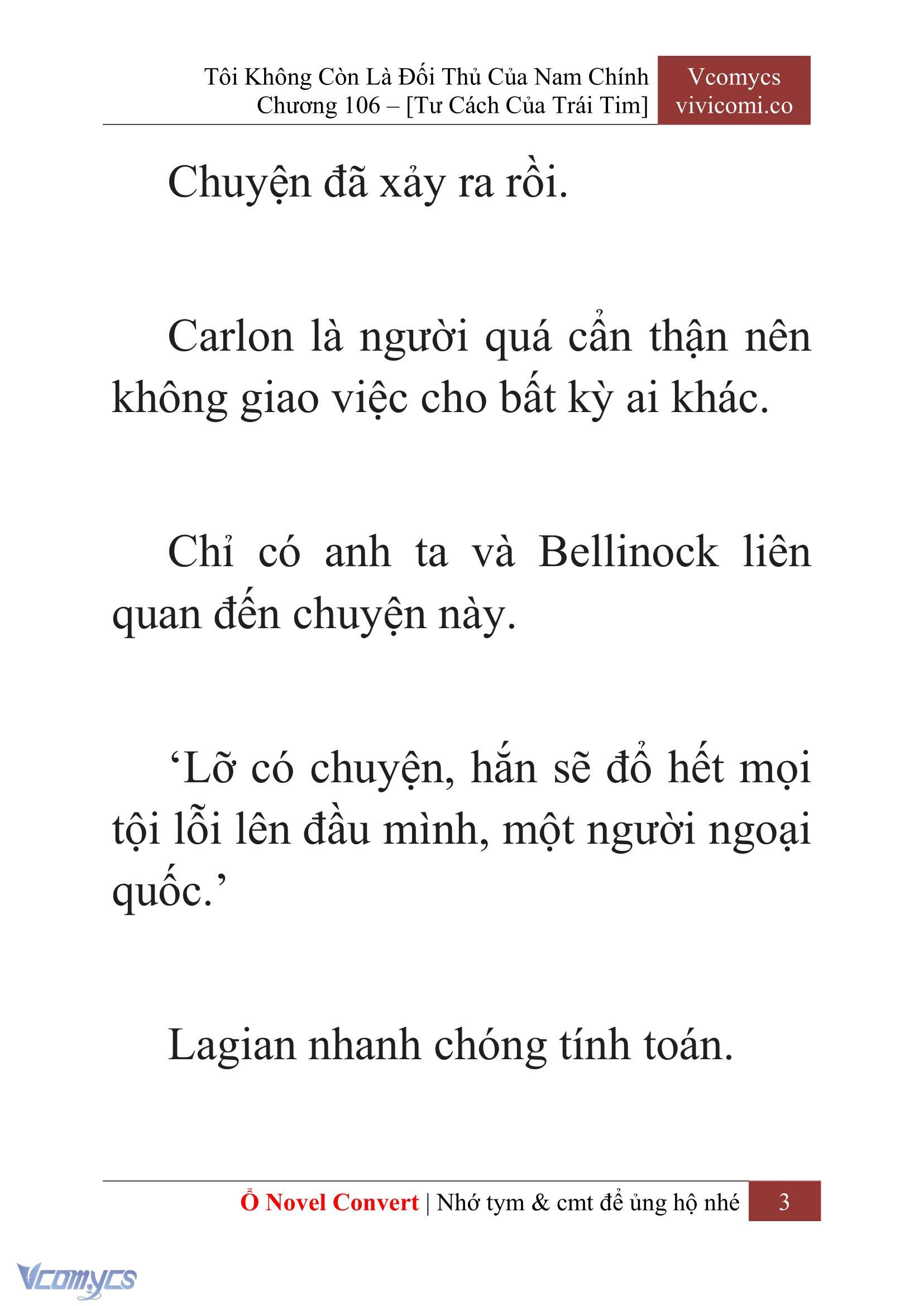 [Novel] Tôi Không Còn Là Đối Thủ Của Nam Chính Chap 106 - Trang 2