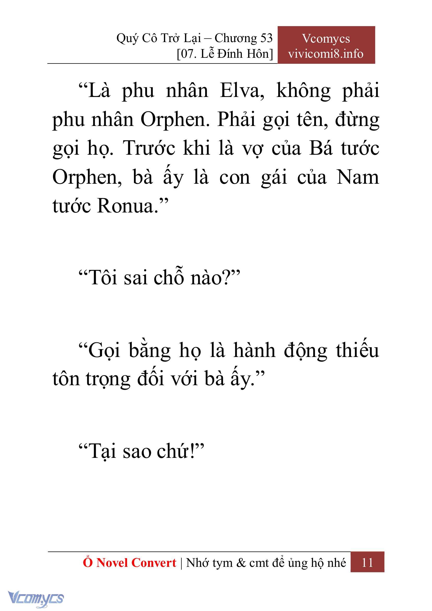 [Novel] Quý Cô Trở Lại Chap 53 - Trang 2