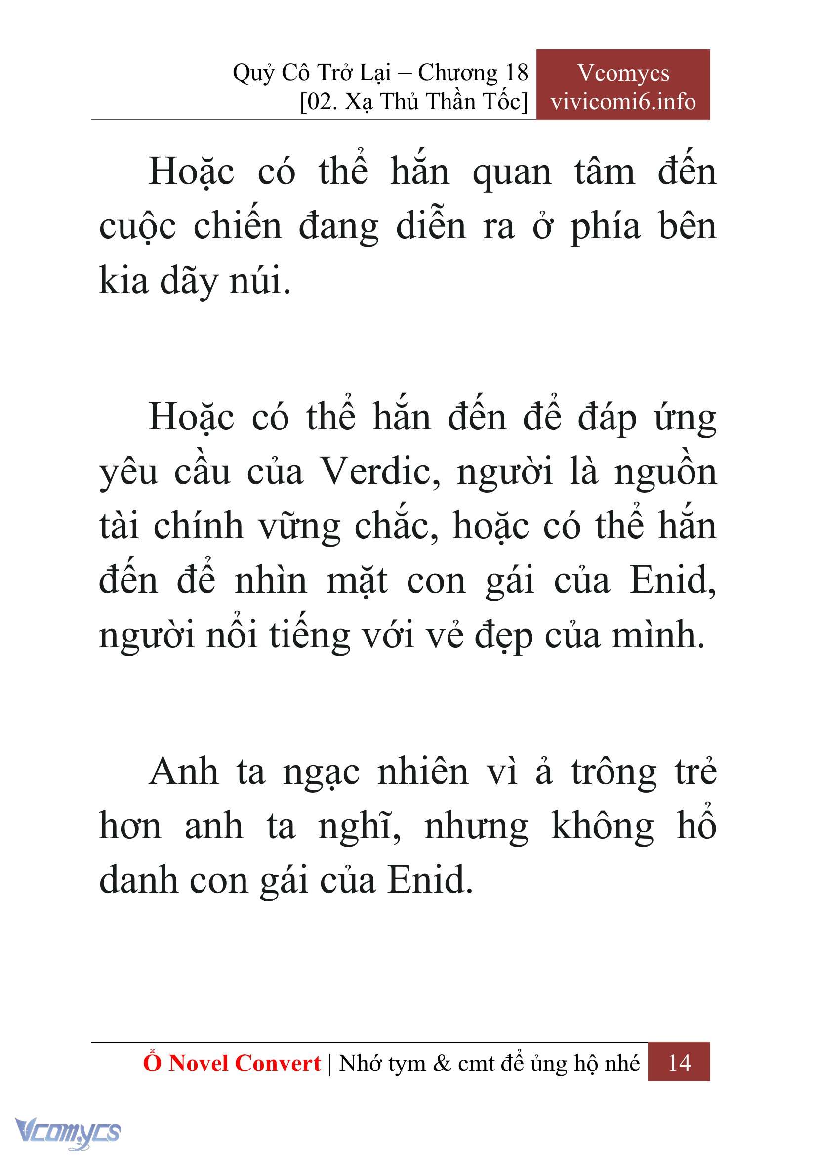 [Novel] Quý Cô Trở Lại Chap 18 - Trang 2