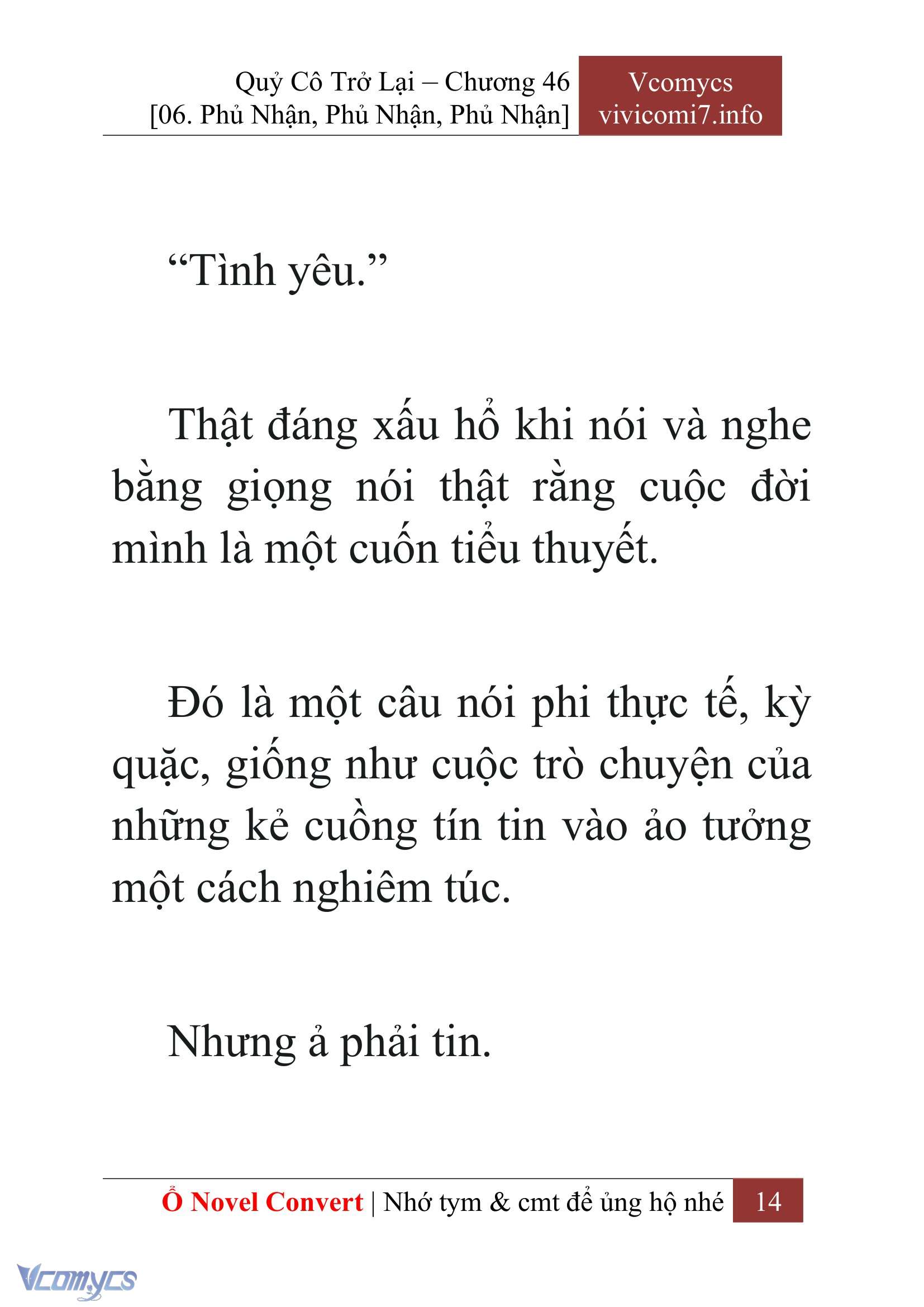 [Novel] Quý Cô Trở Lại Chap 46 - Next Chap 47