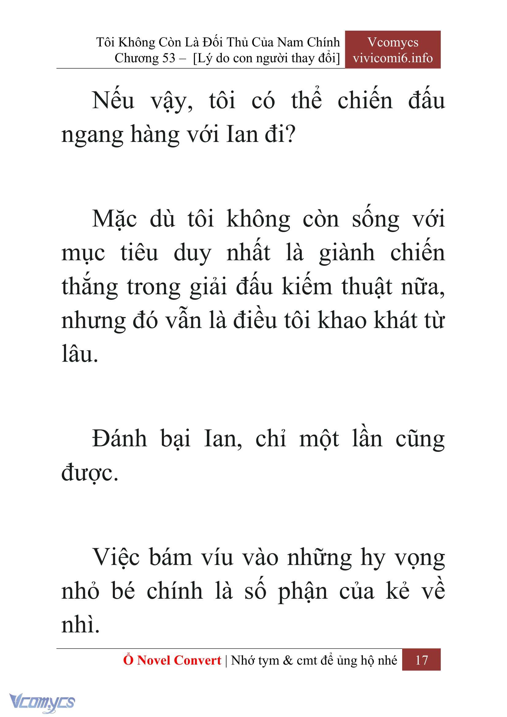 [Novel] Tôi Không Còn Là Đối Thủ Của Nam Chính Chap 53 - Trang 2
